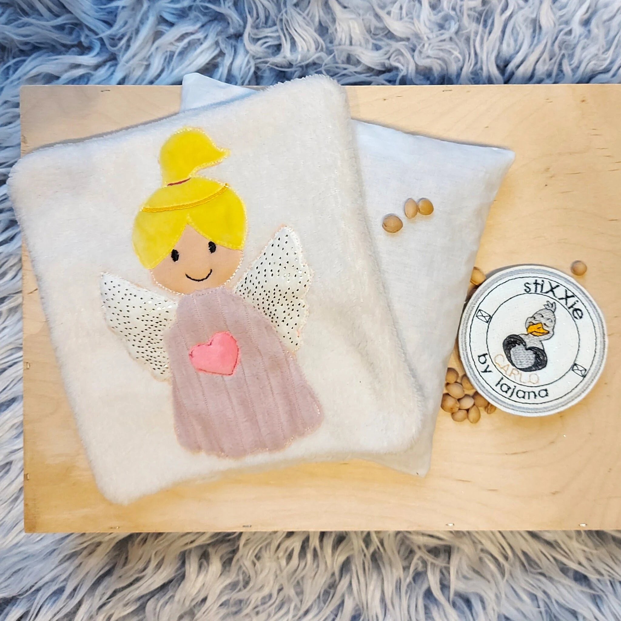 Engel Stickdatei & Applikation - Schutzengel für Kinder 10x10 13x18