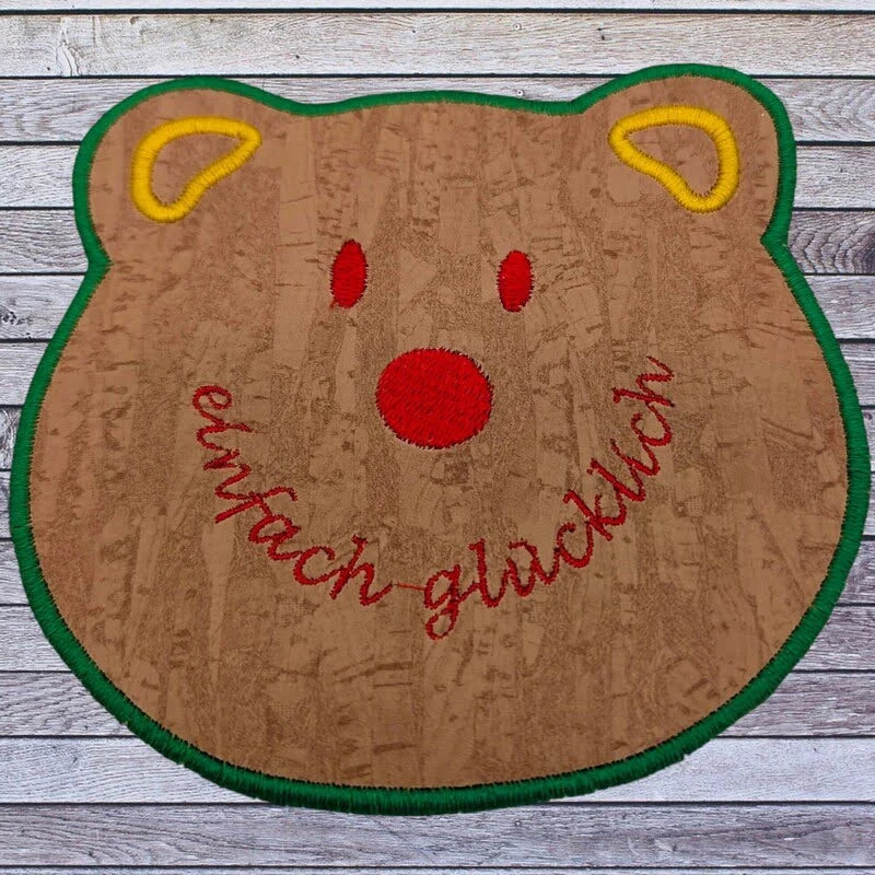 Stickdatei Baerenkopf-Applikation Blanko