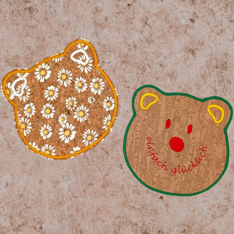 Stickdatei Baerenkopf-Applikation Blanko