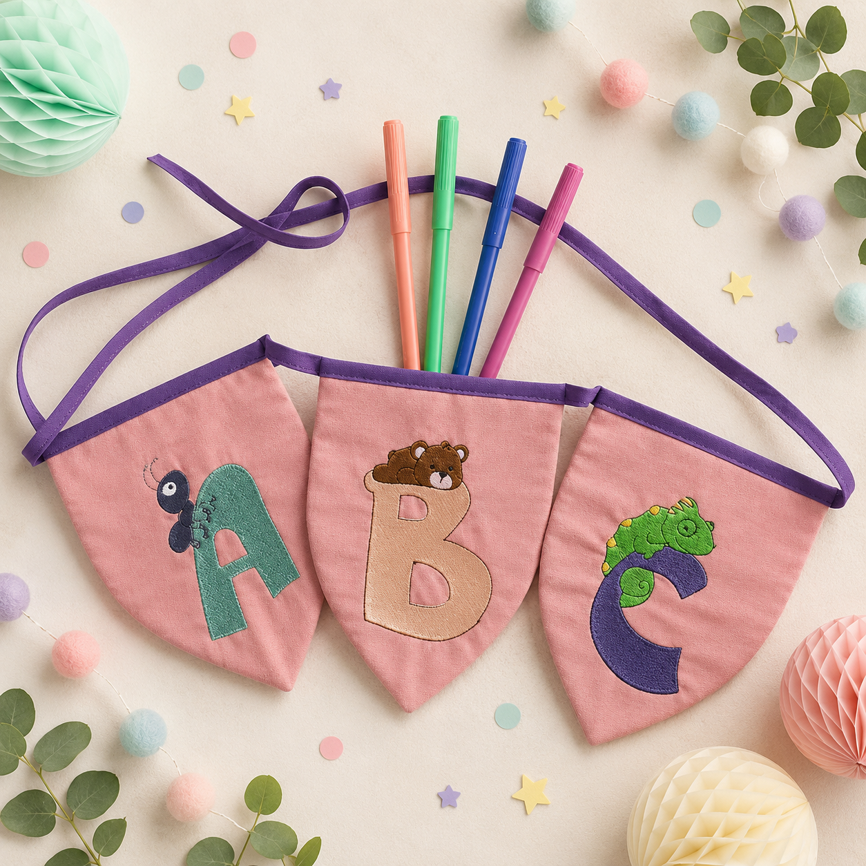 Stickdatei Buchstaben Tiere 🦁 – 31-teiliges ABC-Set 10x10 cm