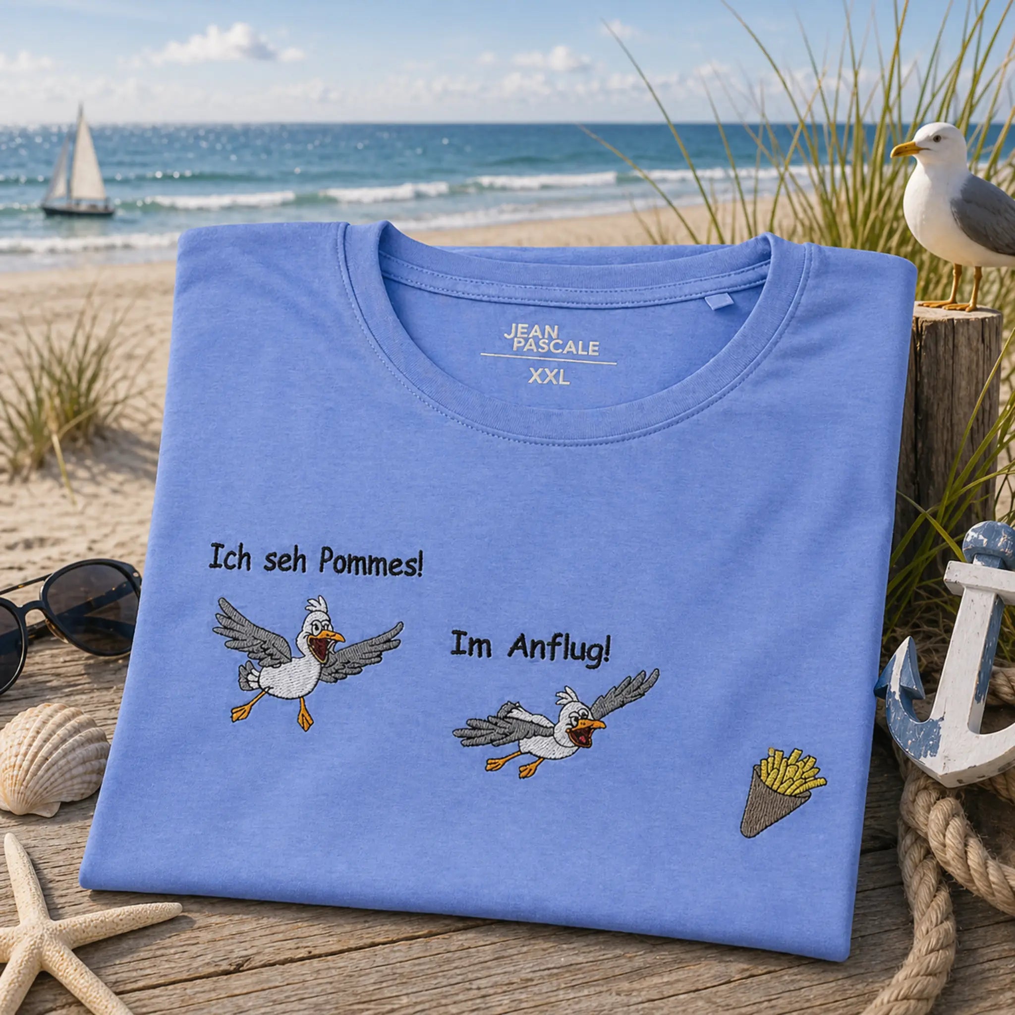 ITH Stickdatei Möwe Carlo im Anflug