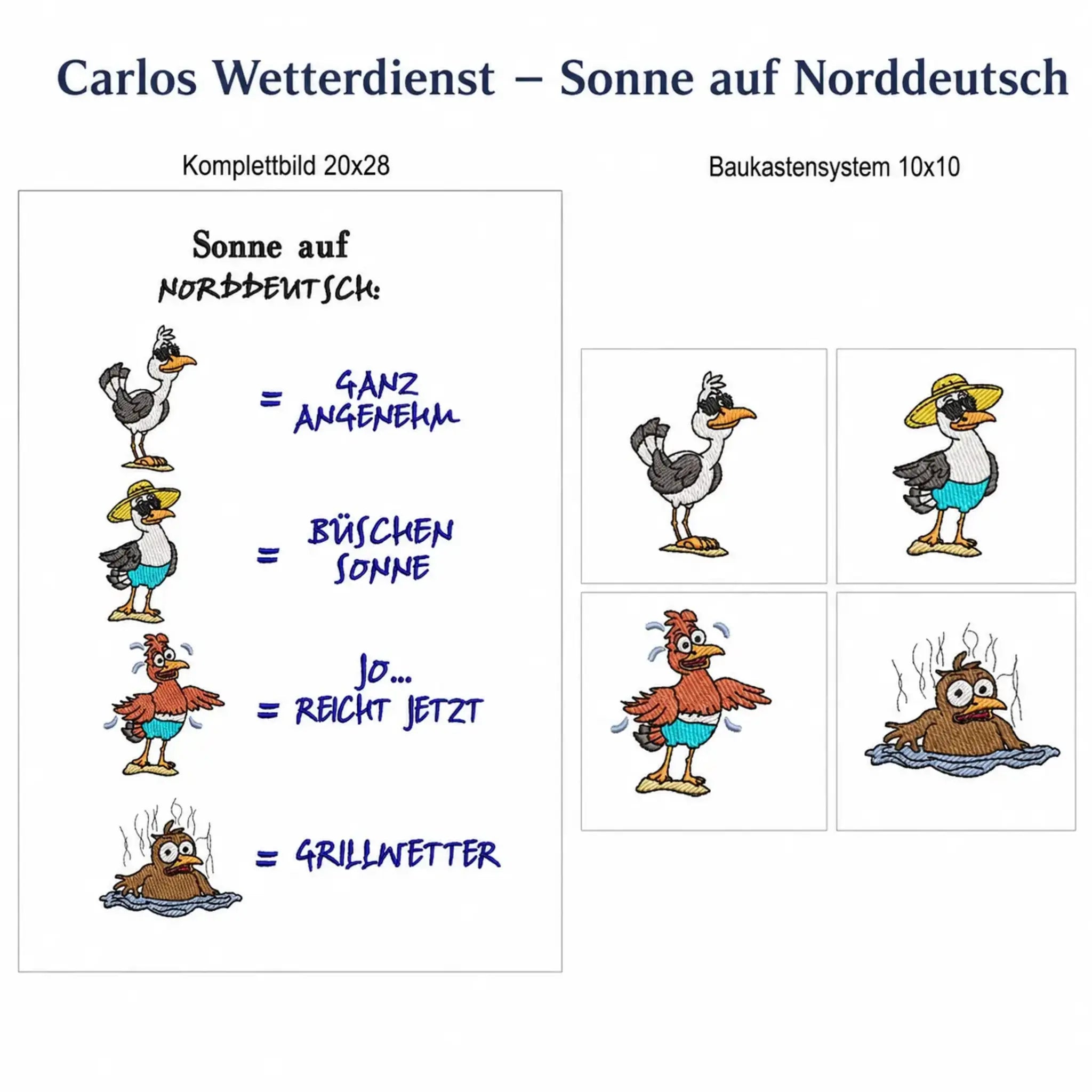 Stickdatei Möwe Carlos Wetterdienst - Sonne