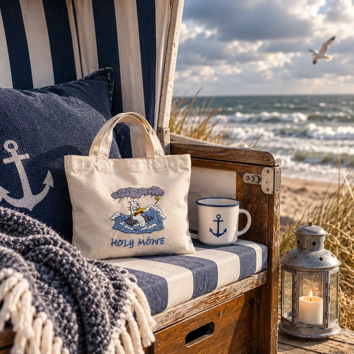 Stickdatei Möwe Carlos Wetterdienst - Wellen 🌊