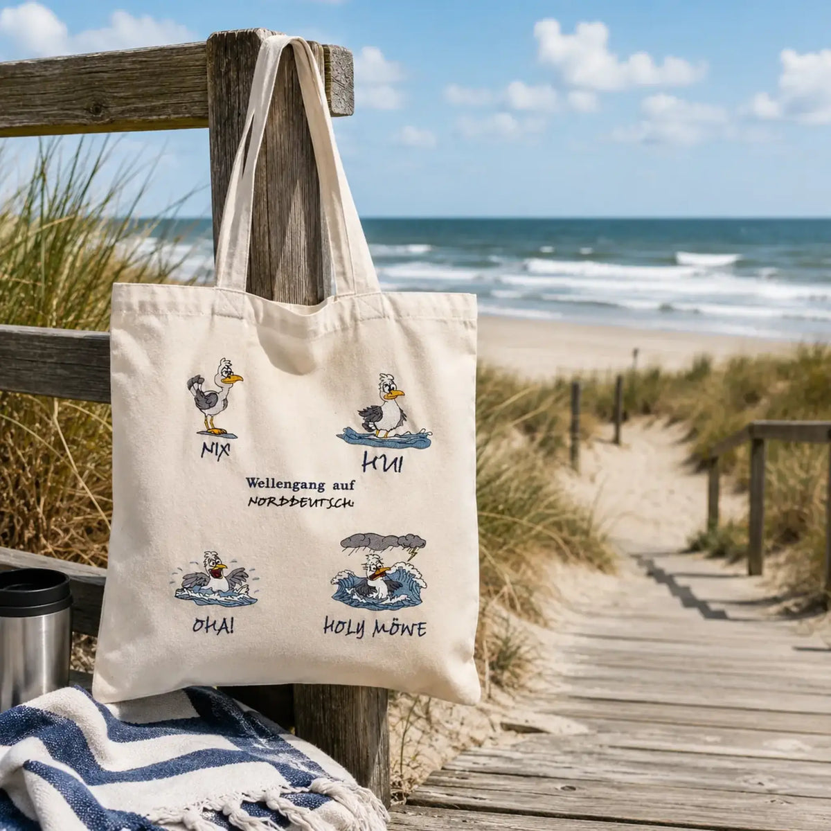Stickdatei Möwe Carlos Wetterdienst - Wellen 🌊