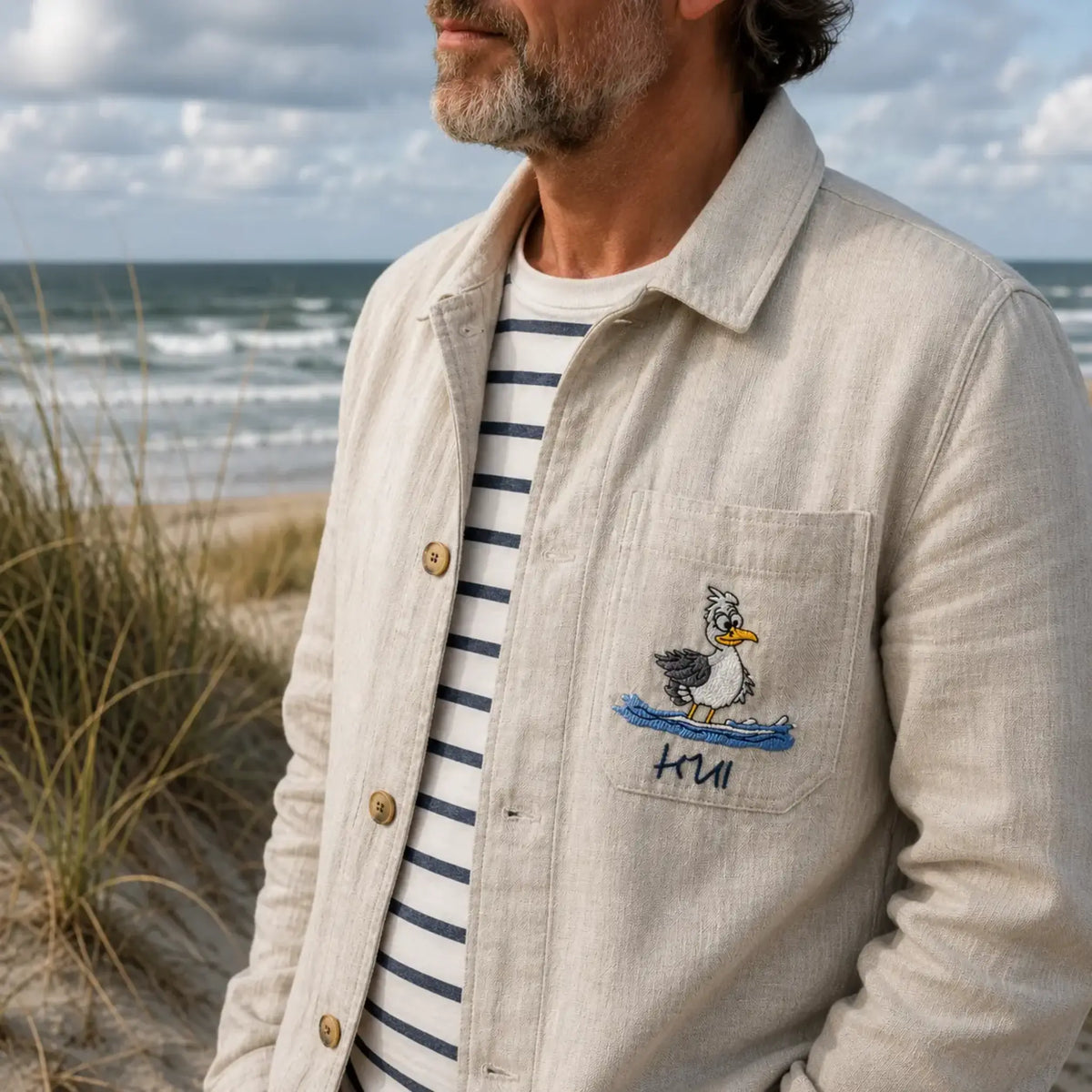 Stickdatei Möwe Carlos Wetterdienst - Wellen 🌊