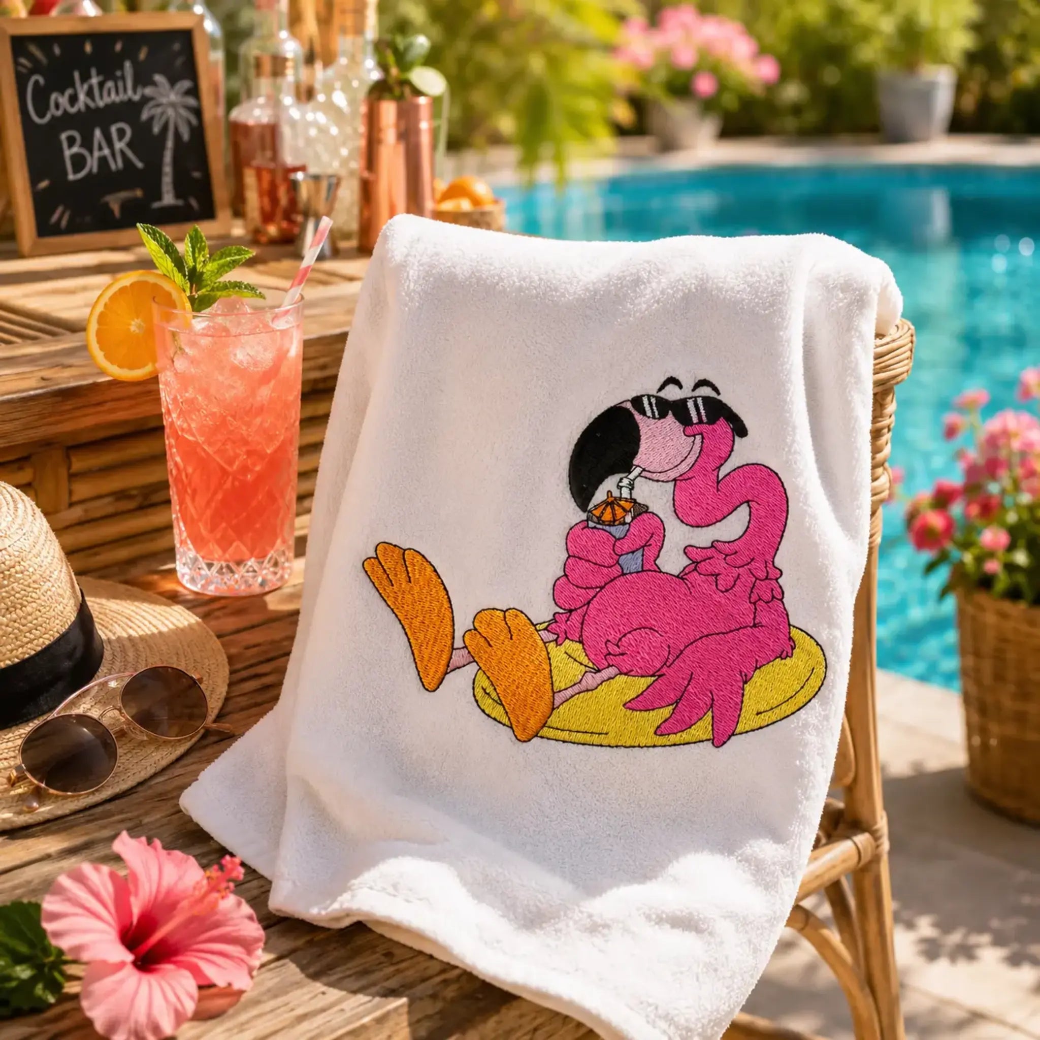 Stickdatei cooler Flamingo mit Sprüchen 🦩