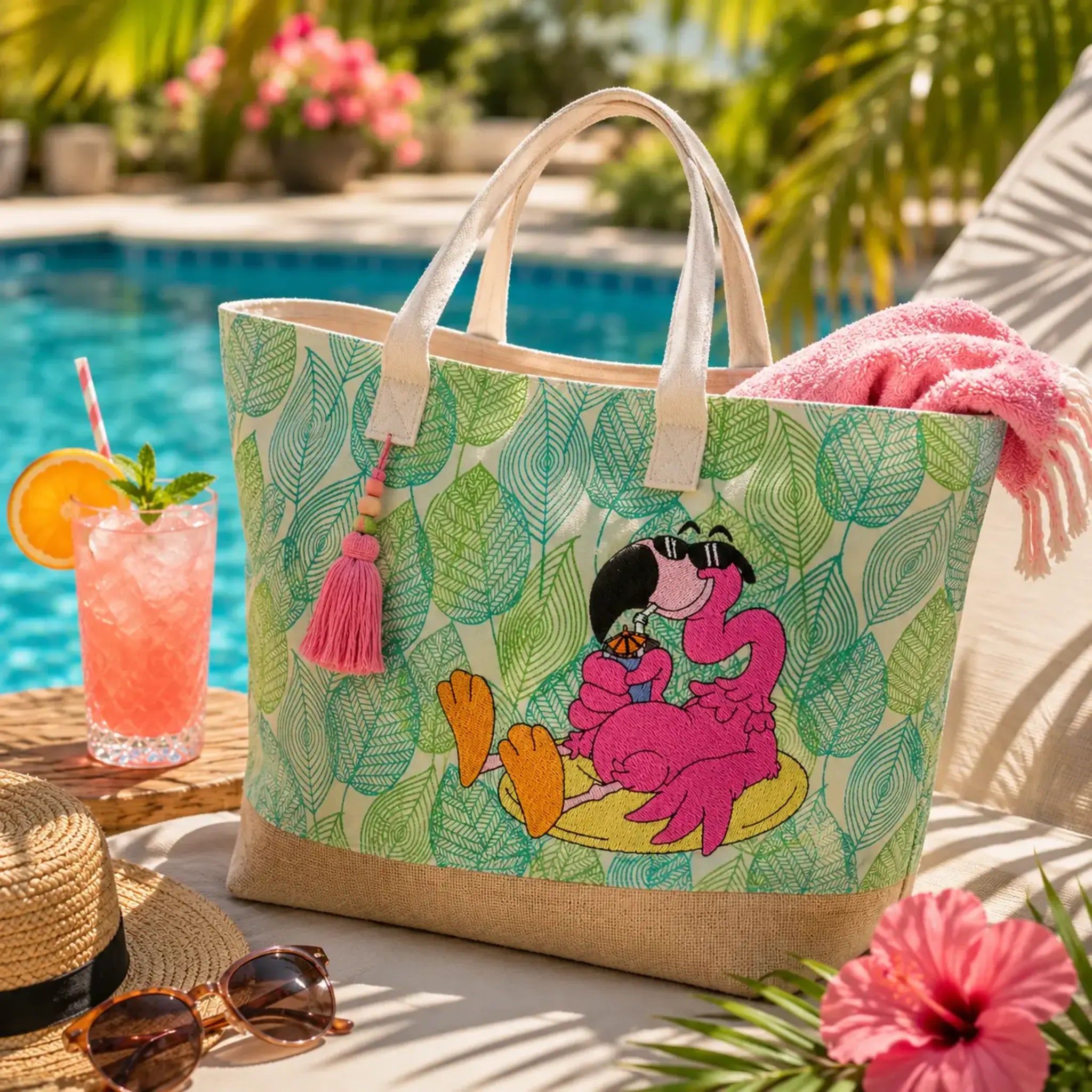 Stickdatei cooler Flamingo mit Sprüchen 🦩