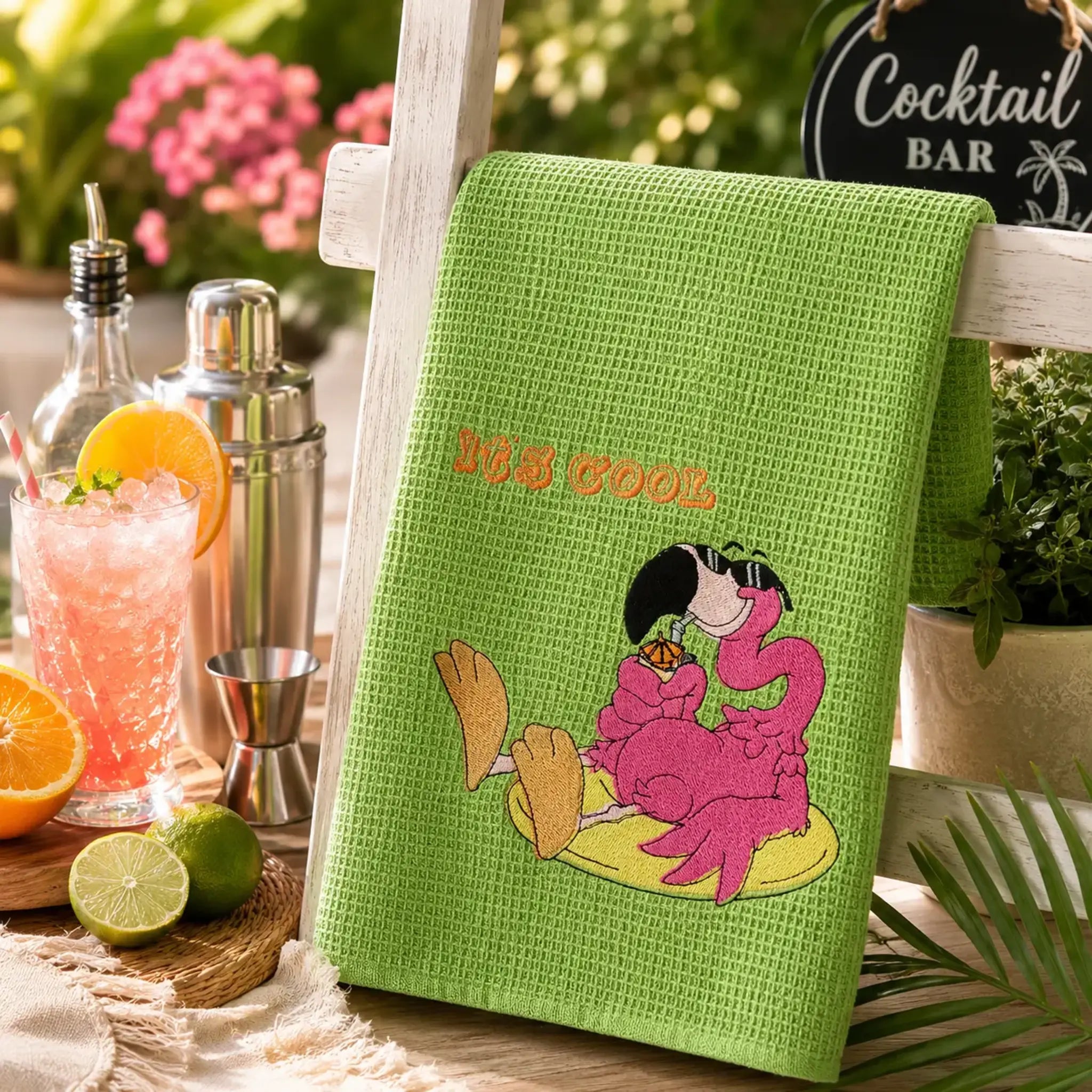 Stickdatei cooler Flamingo mit Sprüchen 🦩