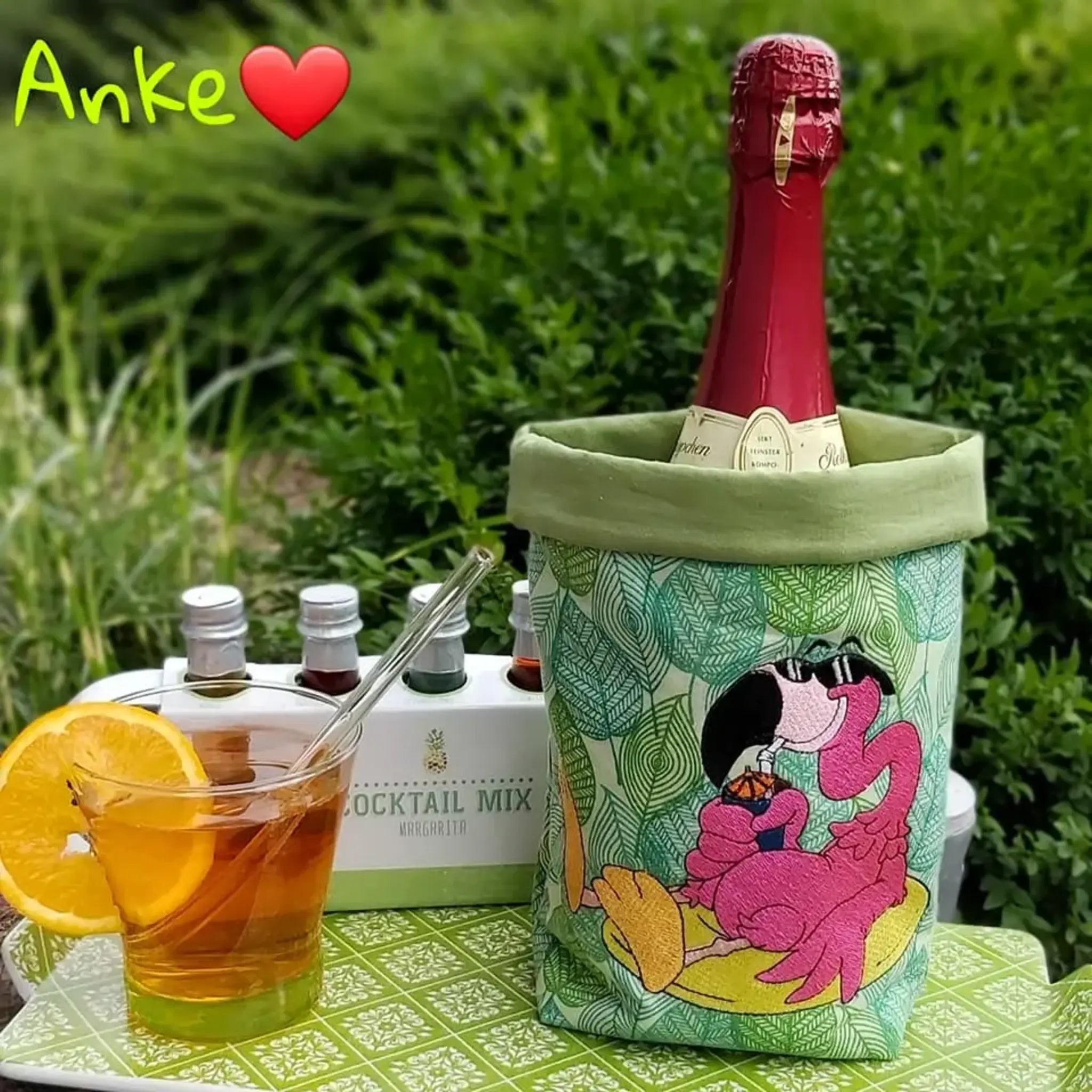 Stickdatei cooler Flamingo mit Sprüchen 🦩
