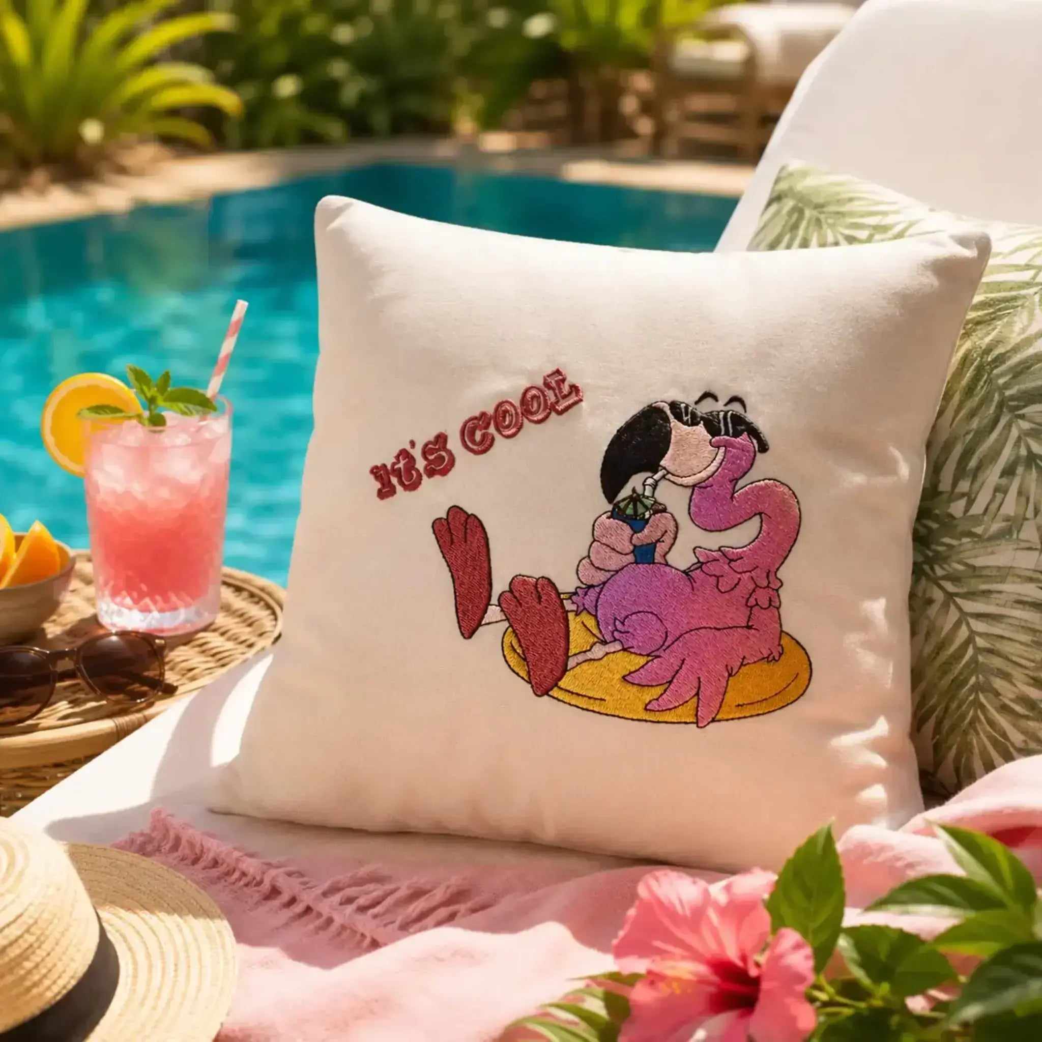 Stickdatei cooler Flamingo mit Sprüchen 🦩