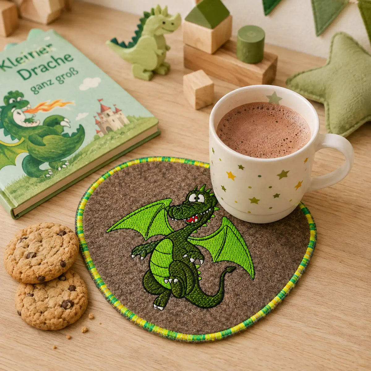 Stickdatei Drache Ede 🐉 – Fantasy-Drache zum Sticken