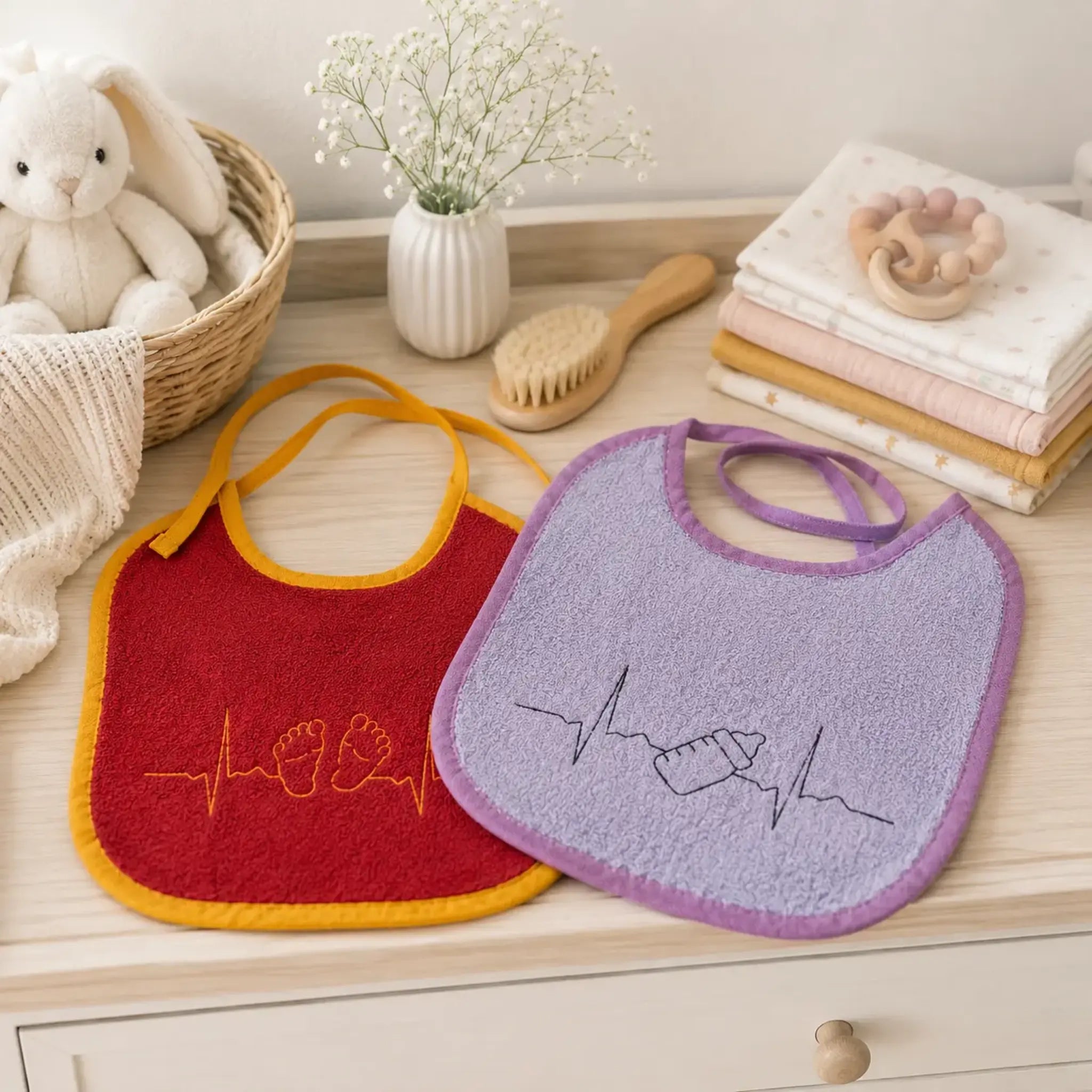 Stickdatei EKG Linien Baby