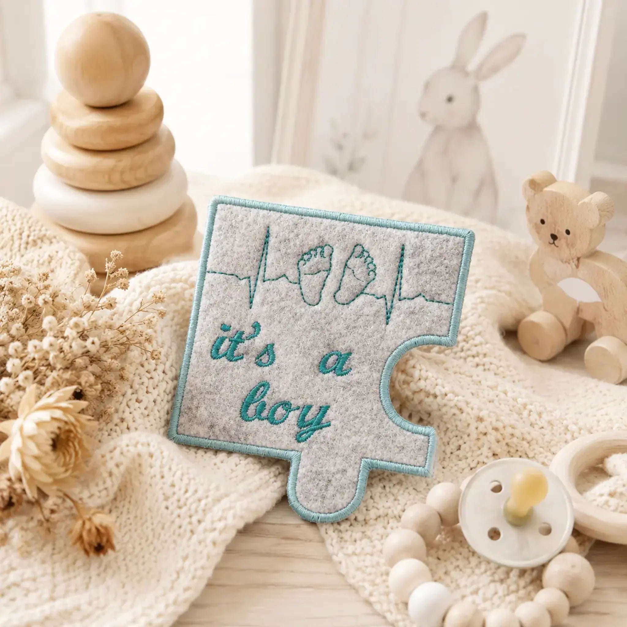 Stickdatei EKG Linien Baby