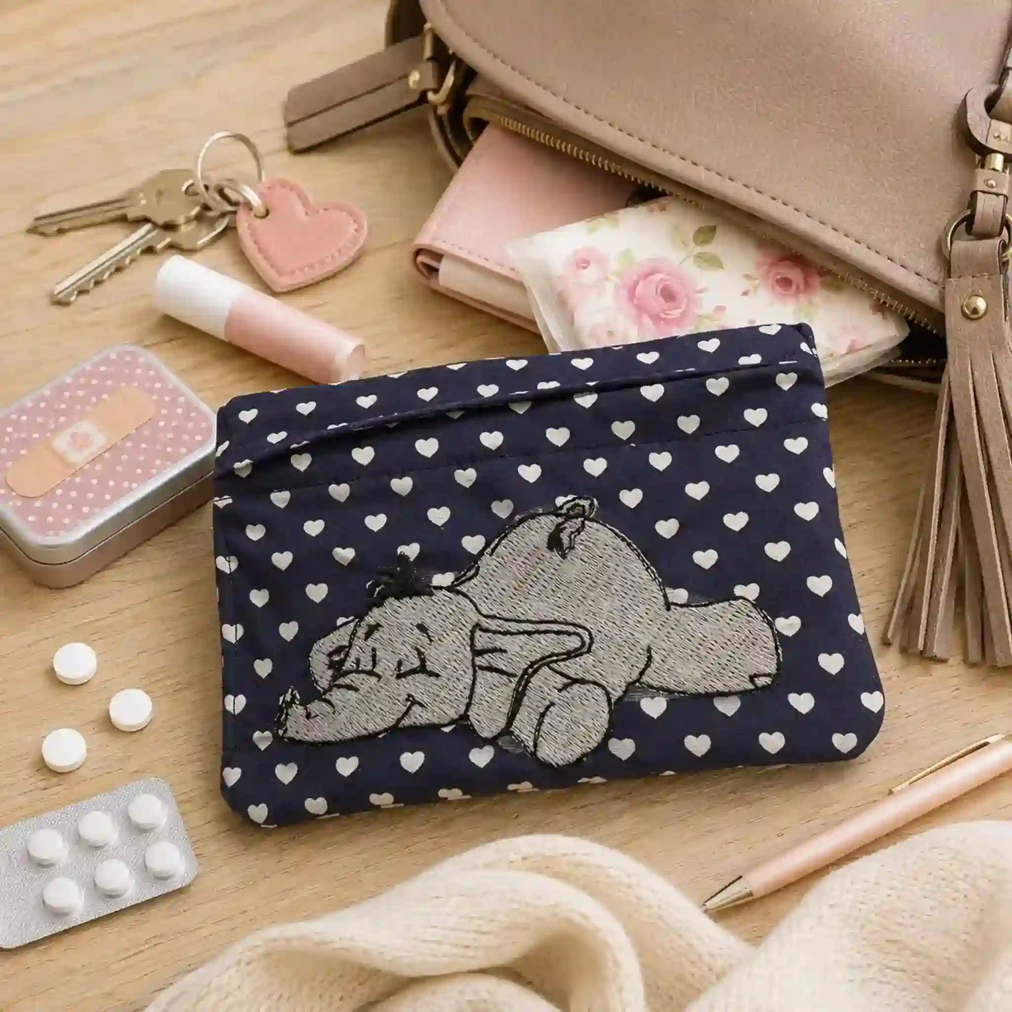 Stickdatei Elefant Berti - Vollstick & Doodle-Applikation