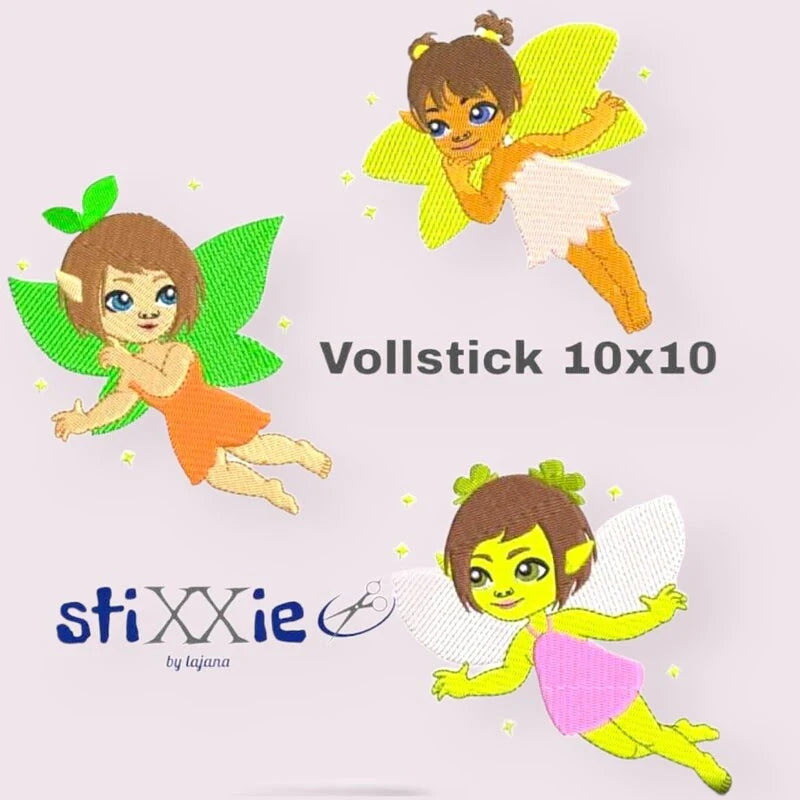 Stickdatei Elfen Vollstick Set von stiXXie by lajana