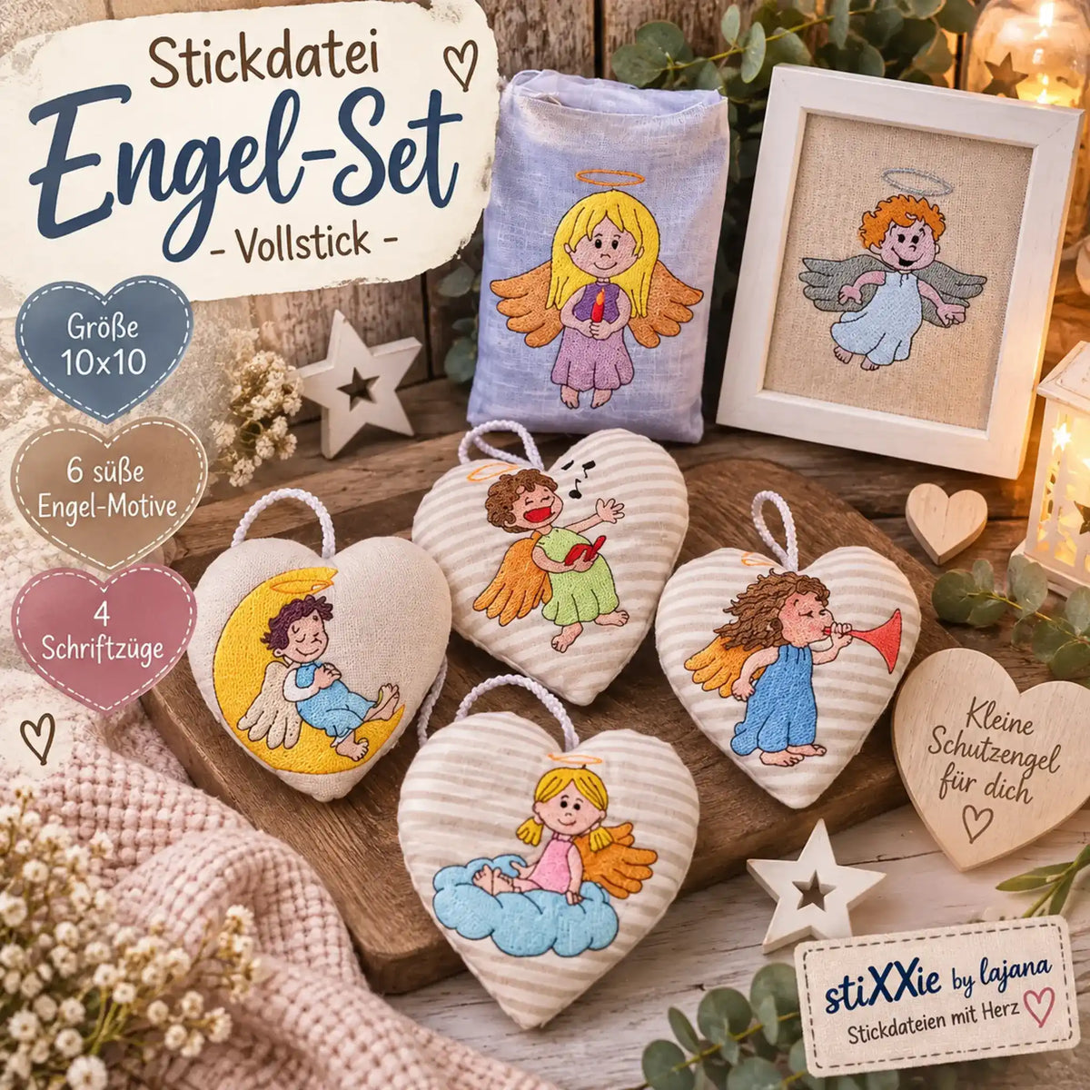 Stickdatei Engel Vollstick Set