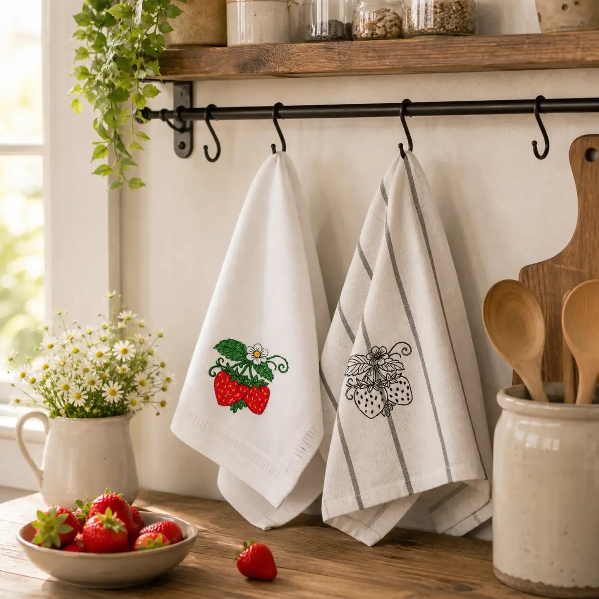 Stickdatei Erdbeerfreuden 🍓 – Scribble & Vollstick