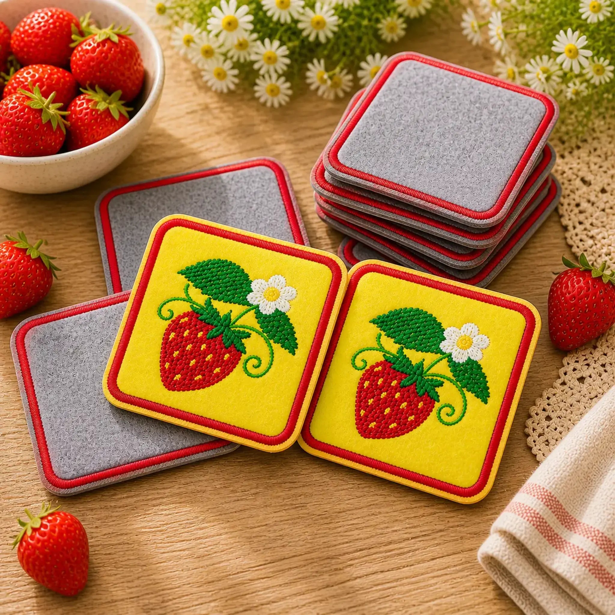 Stickdatei Erdbeerfreuden 🍓 – Scribble & Vollstick