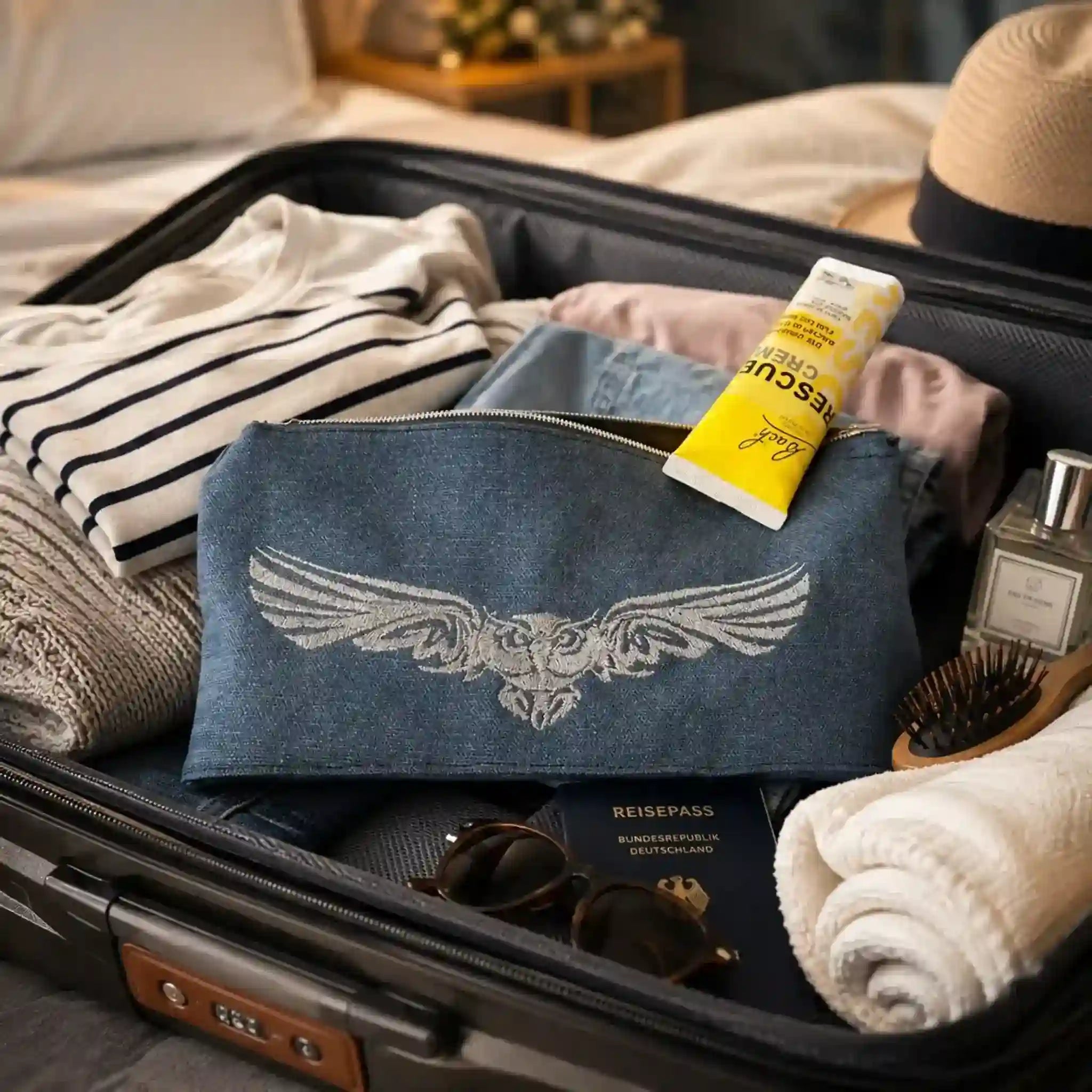 Stickdatei Eule im Flug – Majestätische Eule im Tribal-Style | stiXXie