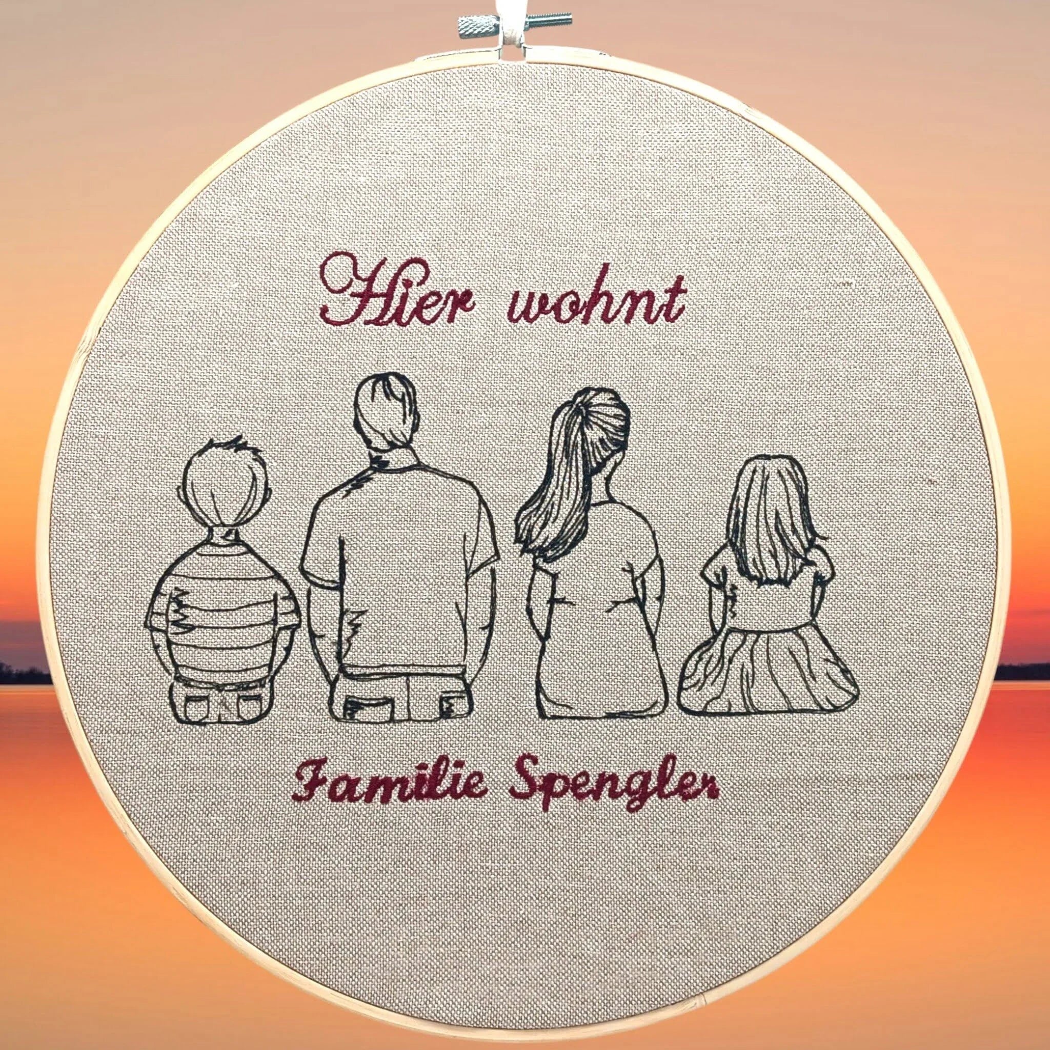 Stickdatei Familie und Freunde Baukasten