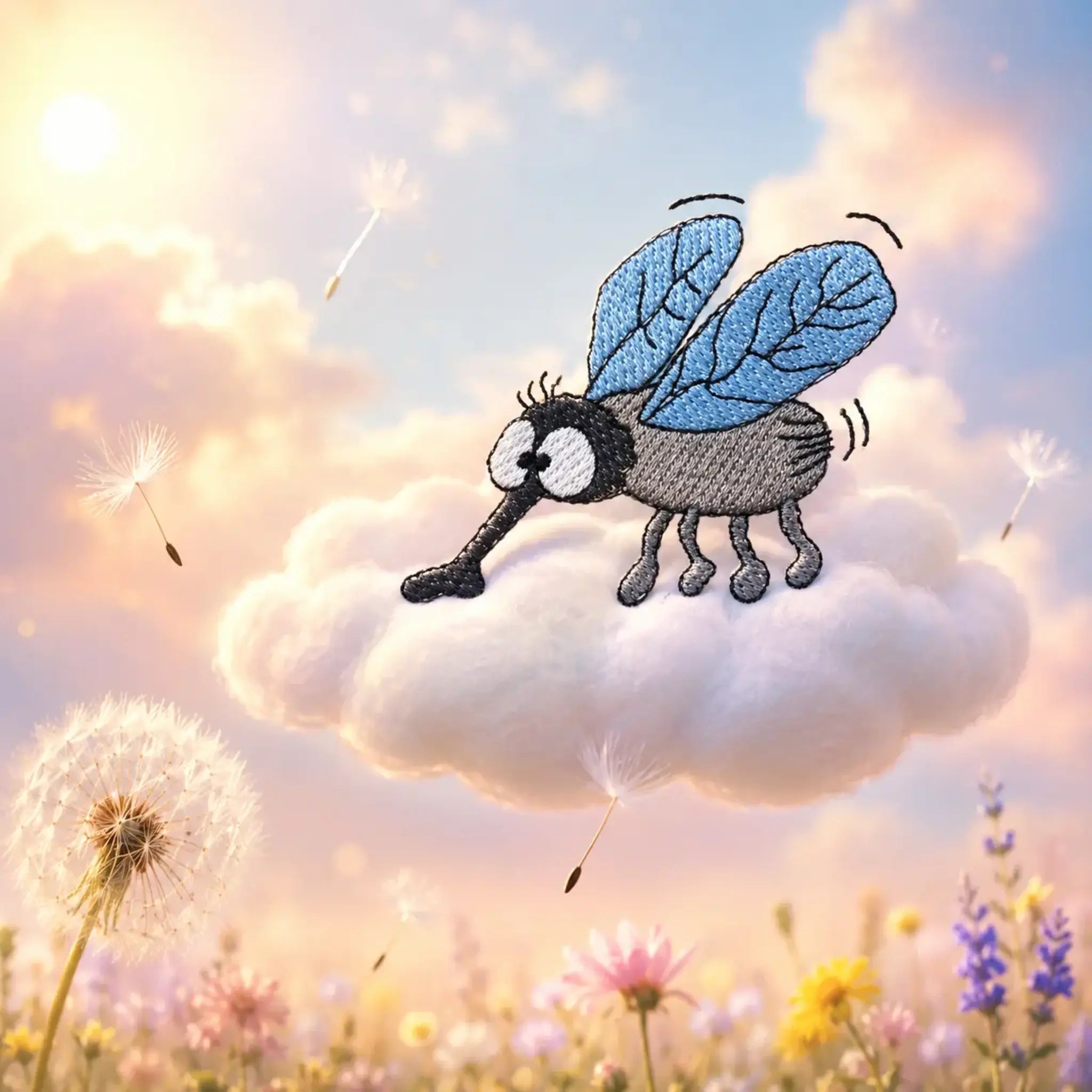 Fliege Marta Stickdatei mit Spruch – Lustig & Witzig