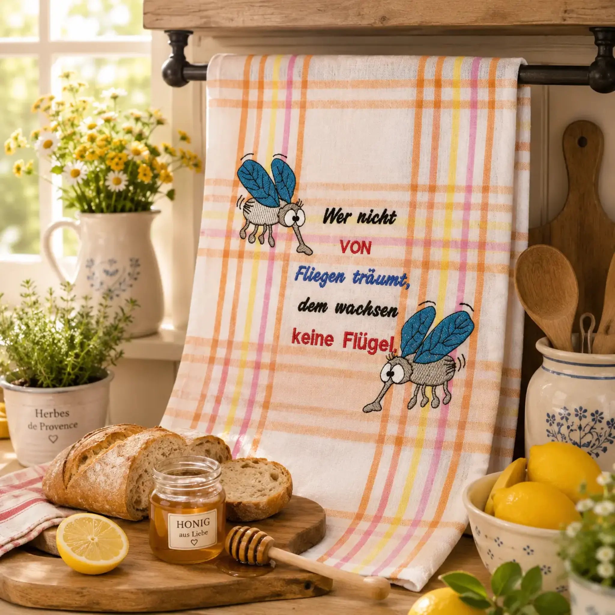Fliege Marta Stickdatei mit Spruch – Lustig & Witzig
