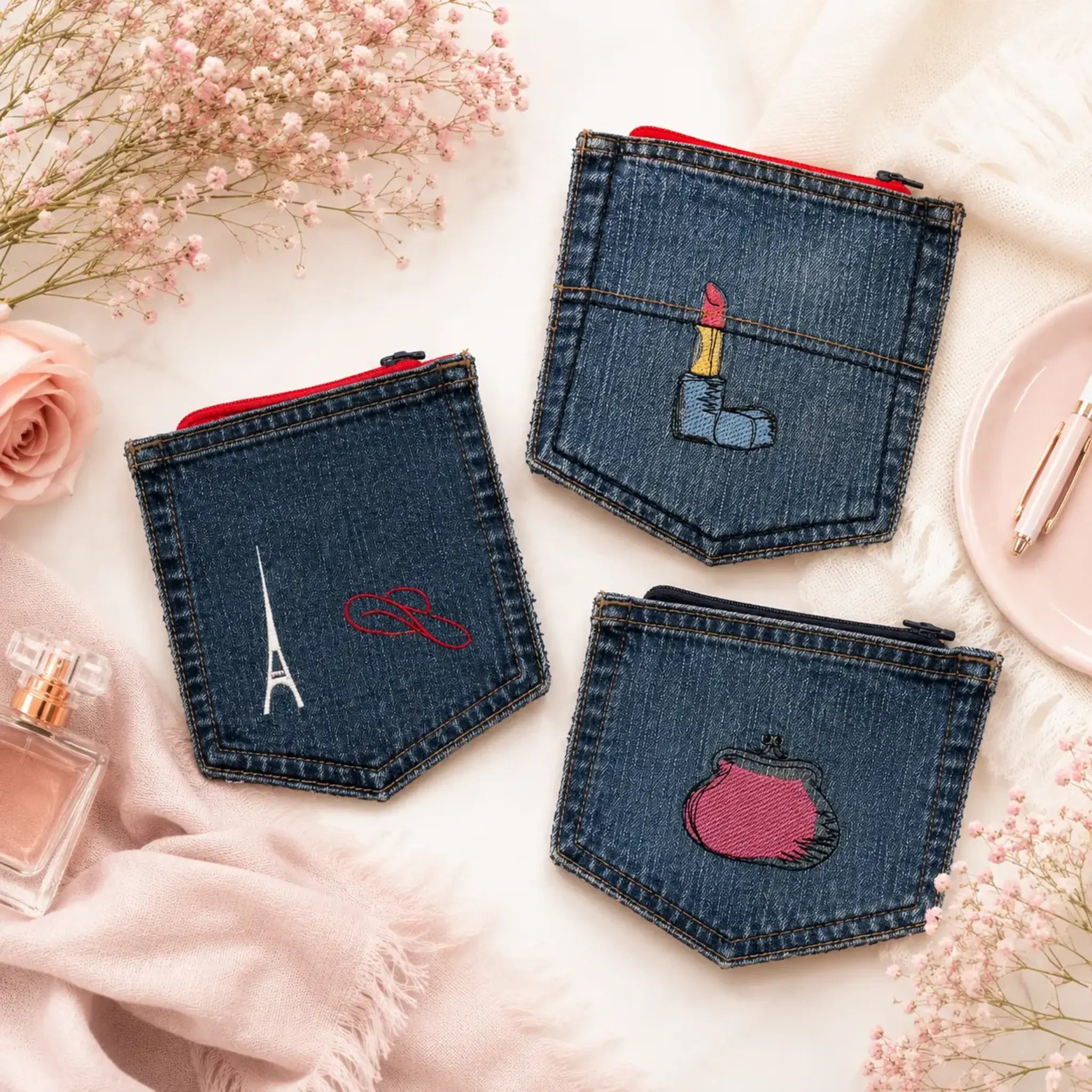 Stickdatei Frauensache Fashion – 6 Mode-Motive Appli