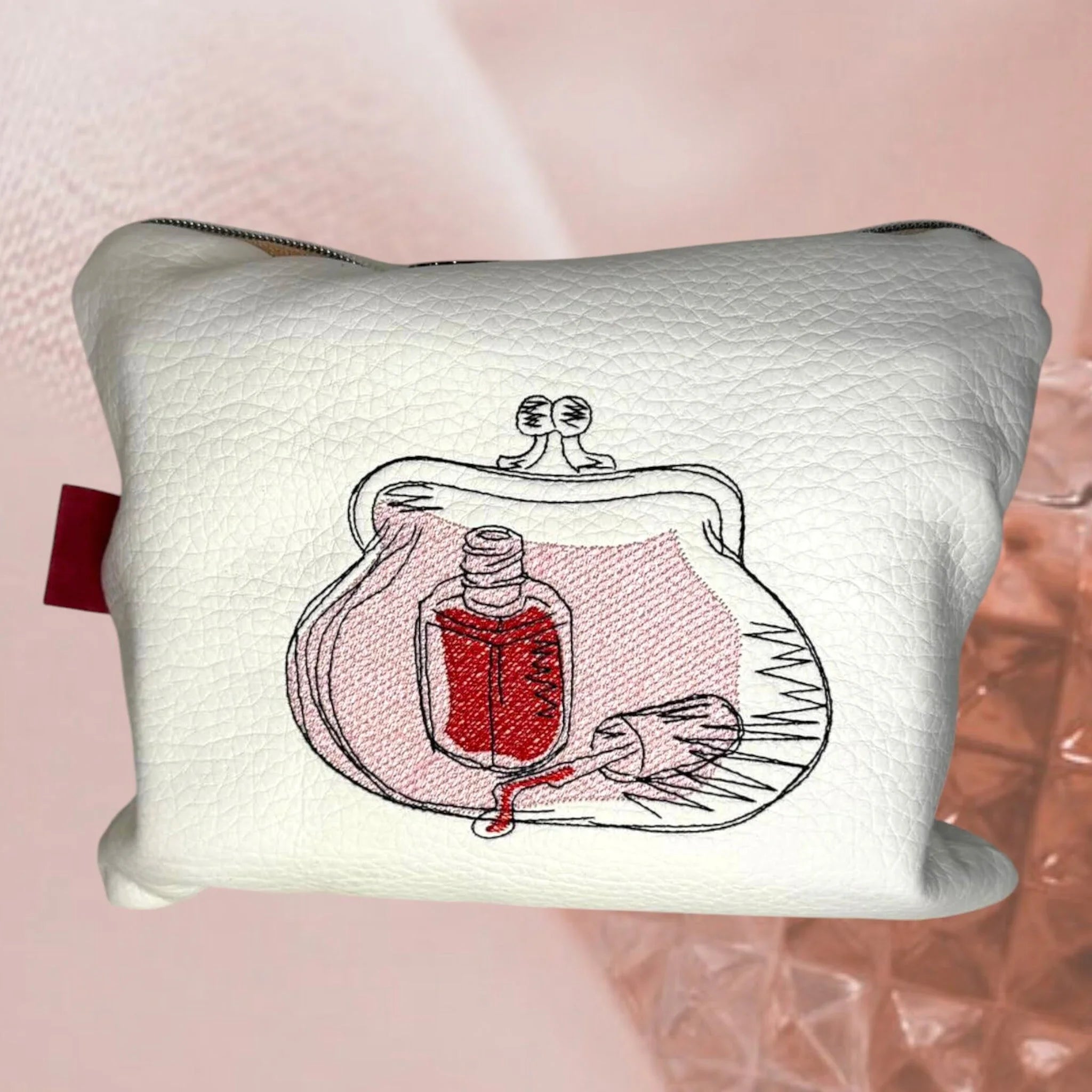 Kosmetik Stickdateien - Fashion, Lippenstift und Nagellack Motive in 3 Größen
