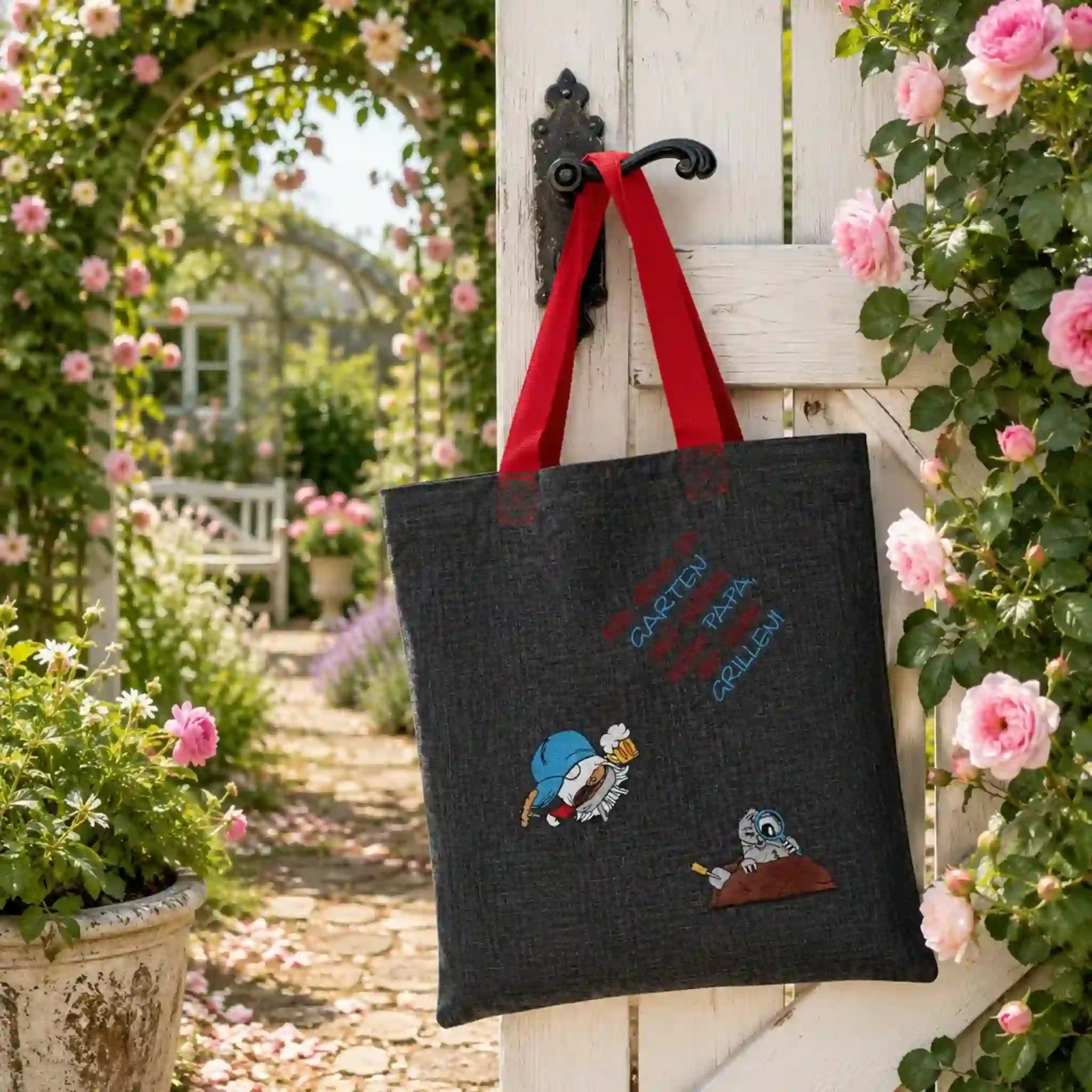 Stickdatei Garten- und Grillwichtel mit Sprüchen 🌿 – 5 Motive + 2 Sprüche