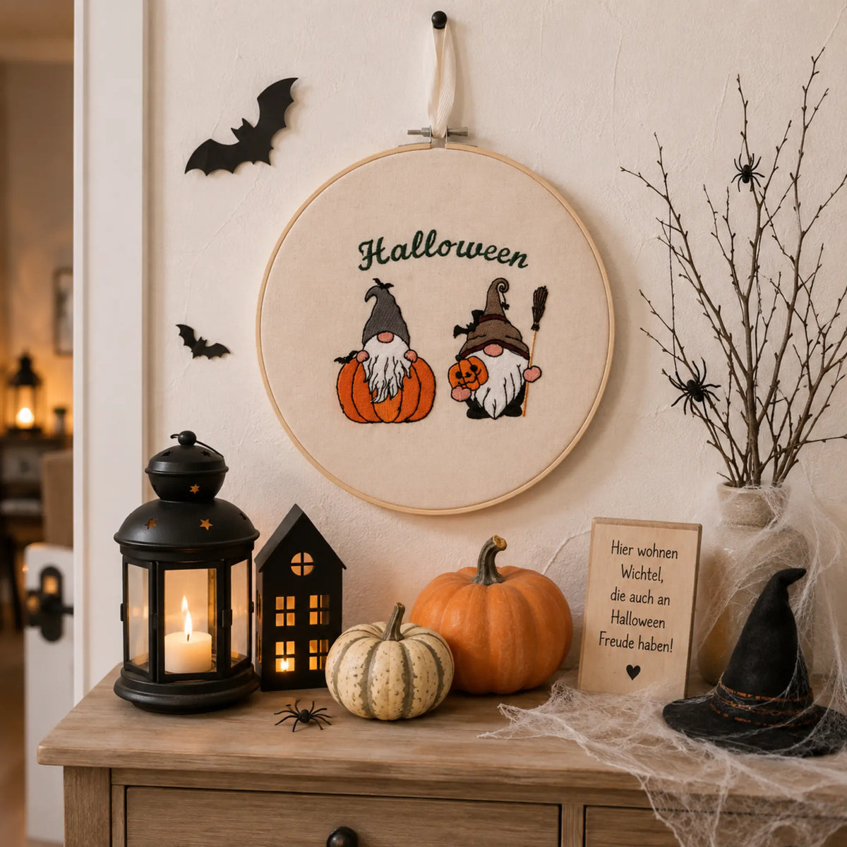 Stickdatei Wichtel Halloween