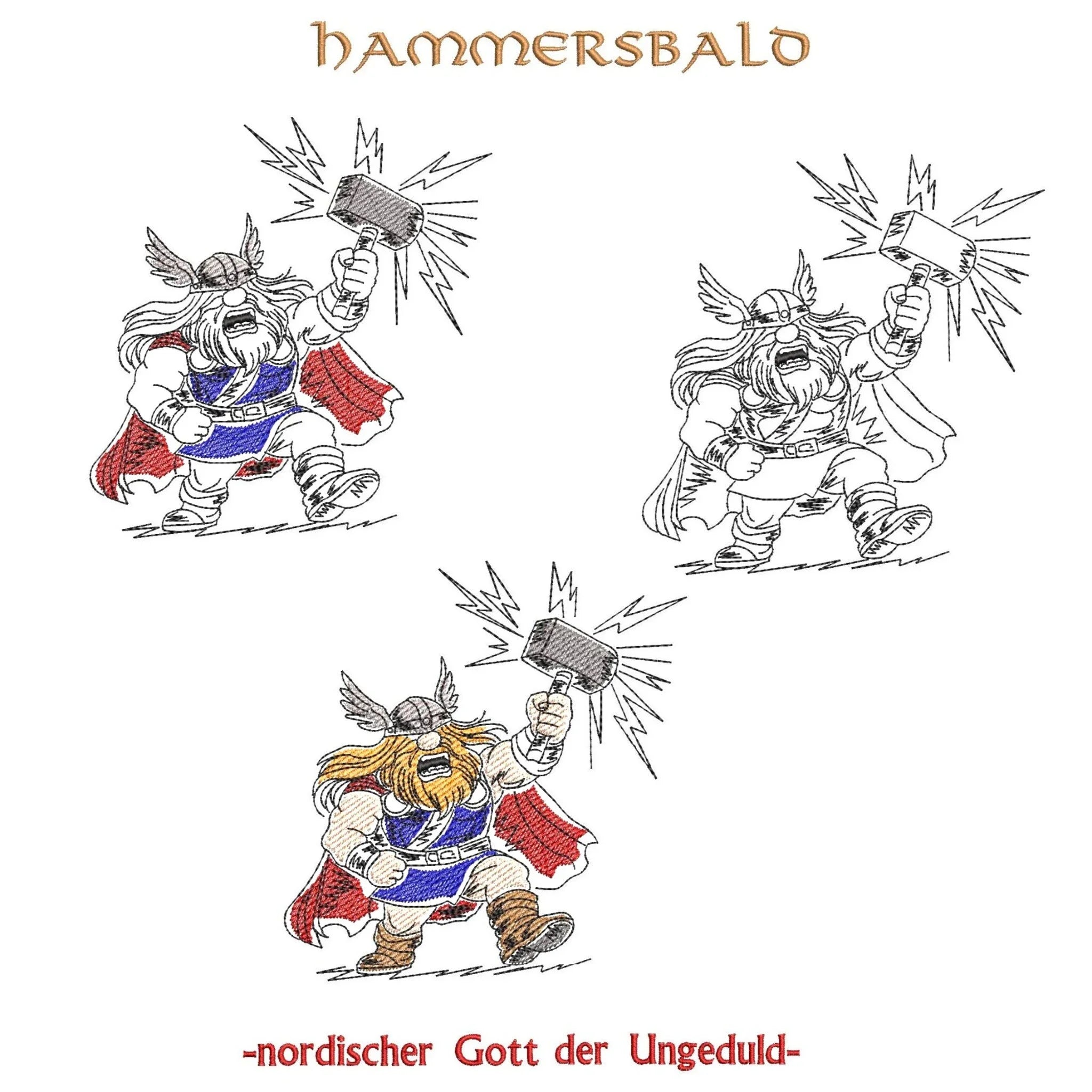 Stickdatei Hammersbald - Gott der Ungeduld