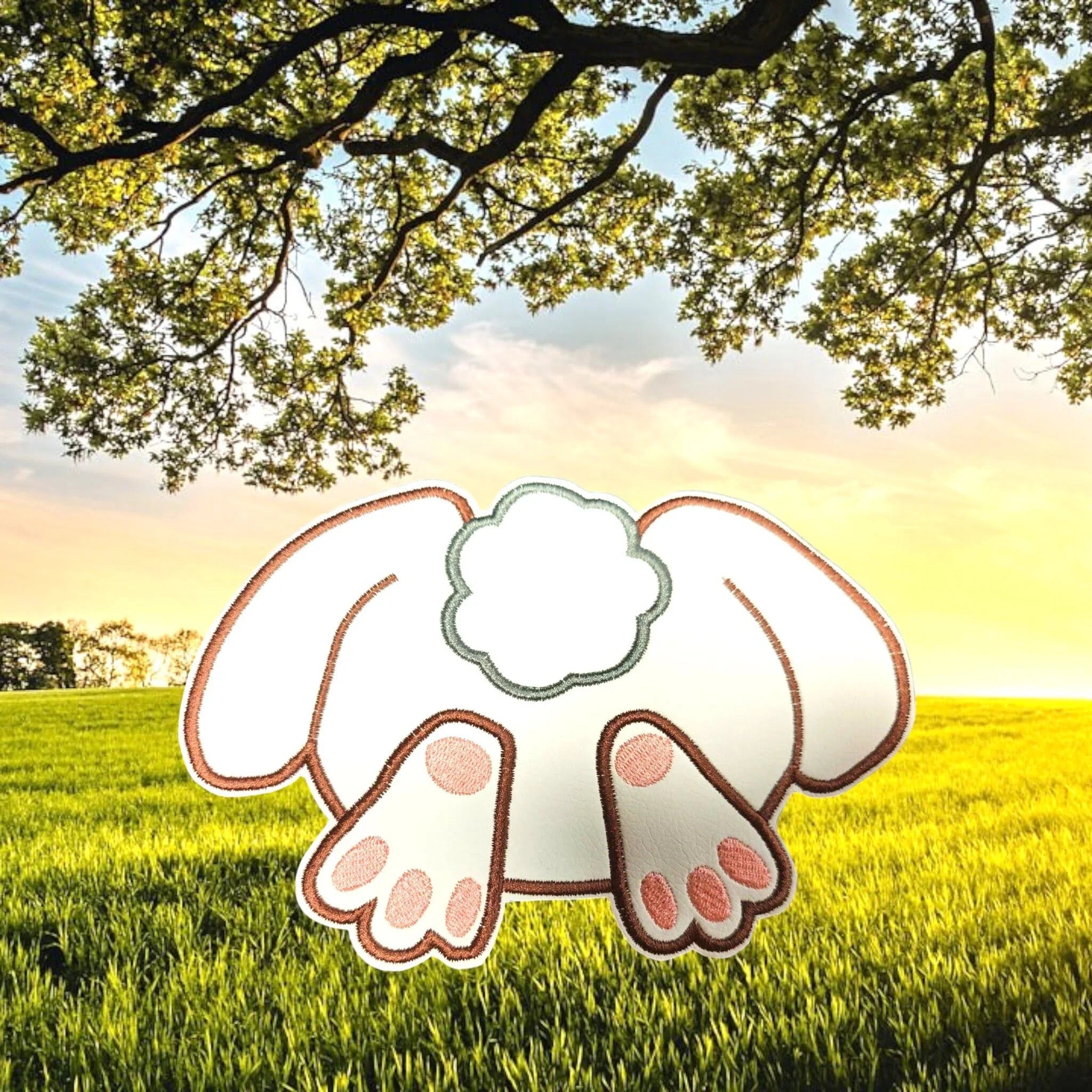 Stickdatei Hasenpopo Applikation