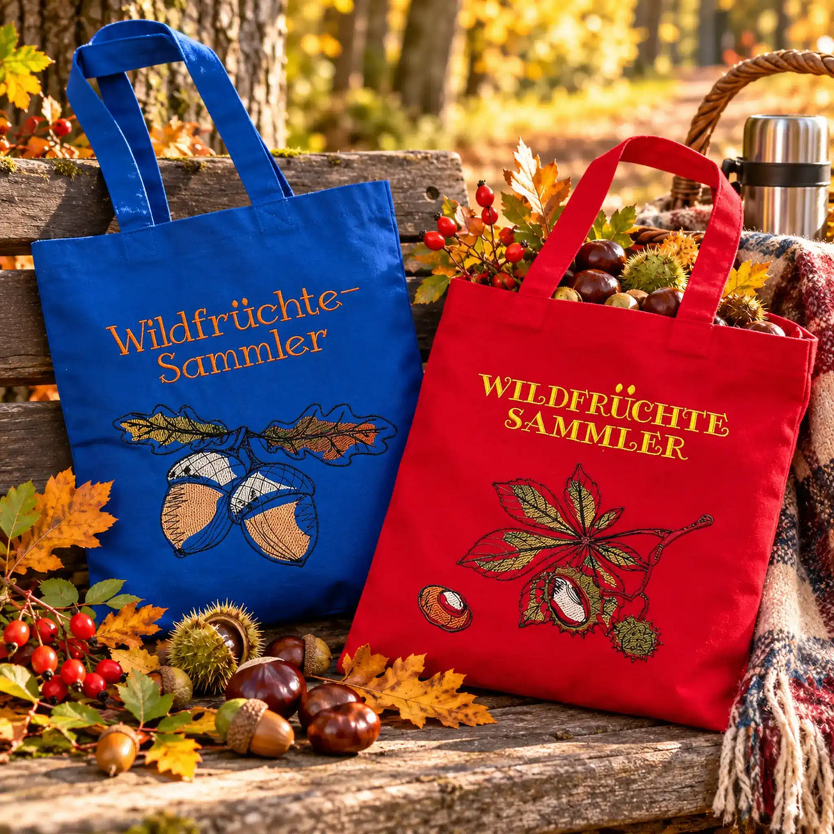 Stickdatei-Set Herbstfrüchte – 10x10 & 13x18 cm