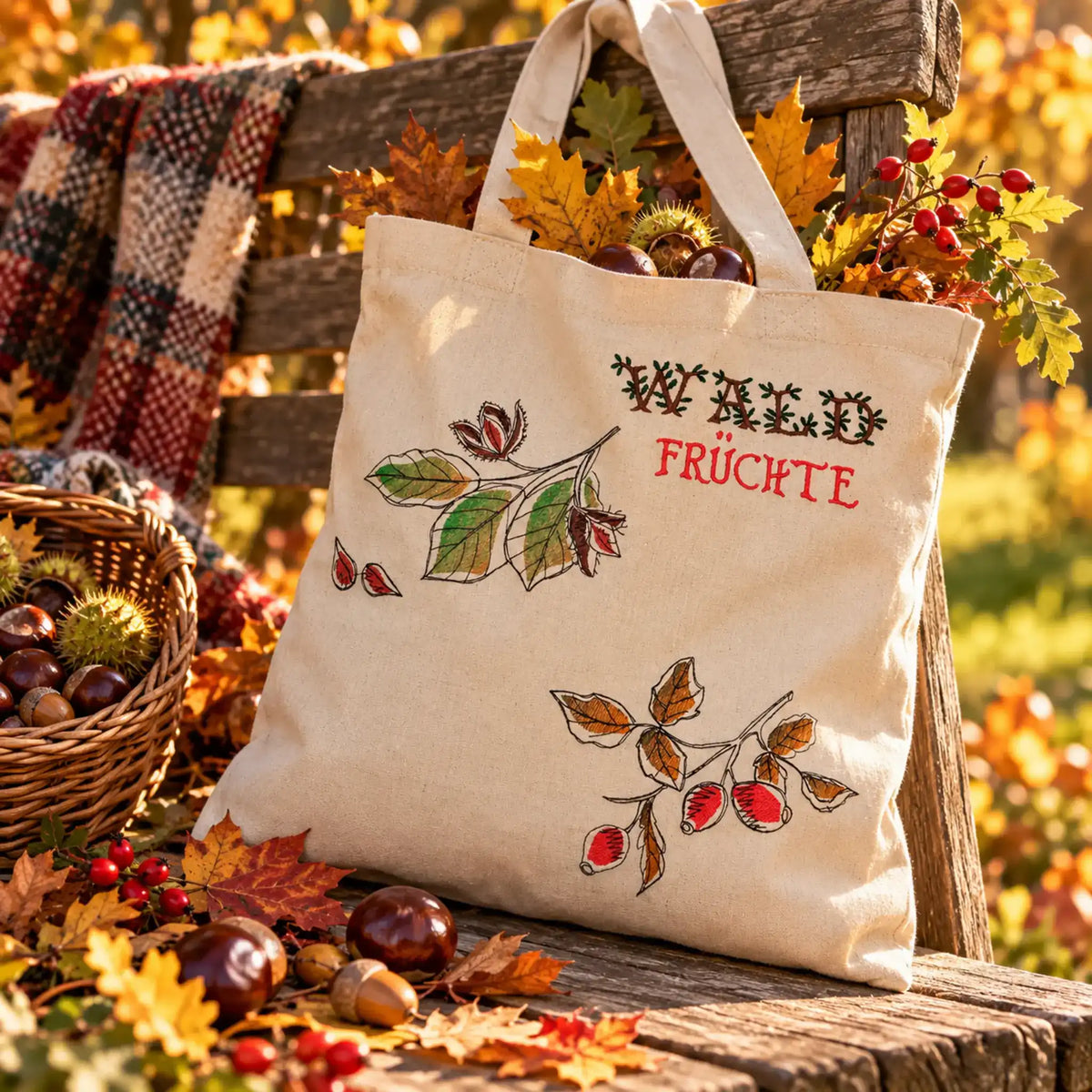 Stickdatei-Set Herbstfrüchte – 10x10 & 13x18 cm