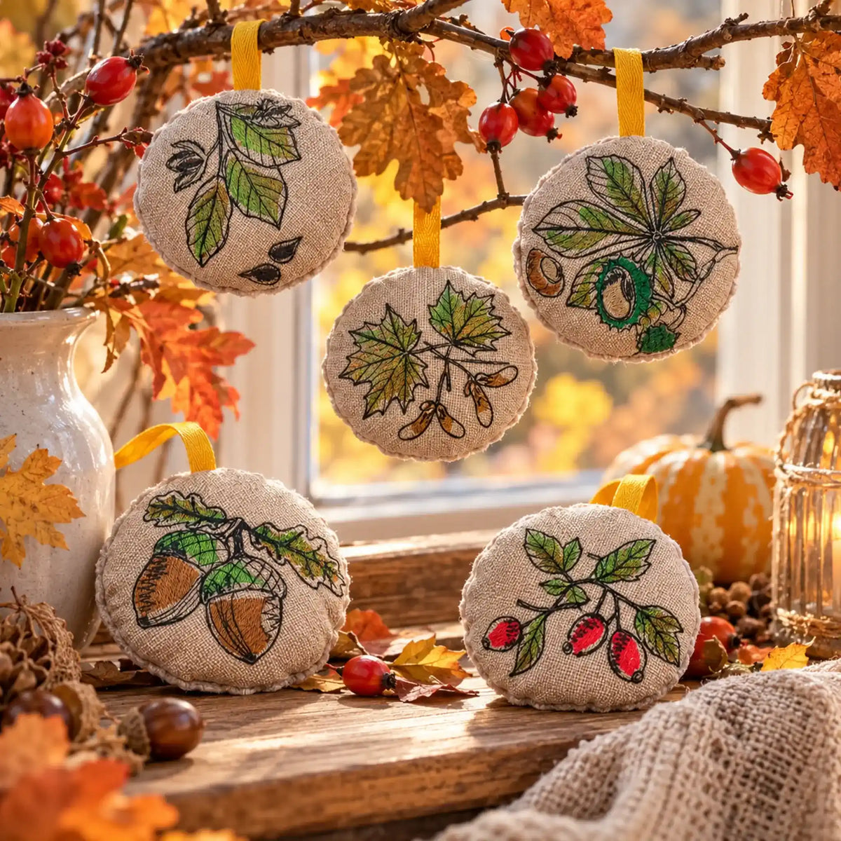Stickdatei-Set Herbstfrüchte – 10x10 & 13x18 cm