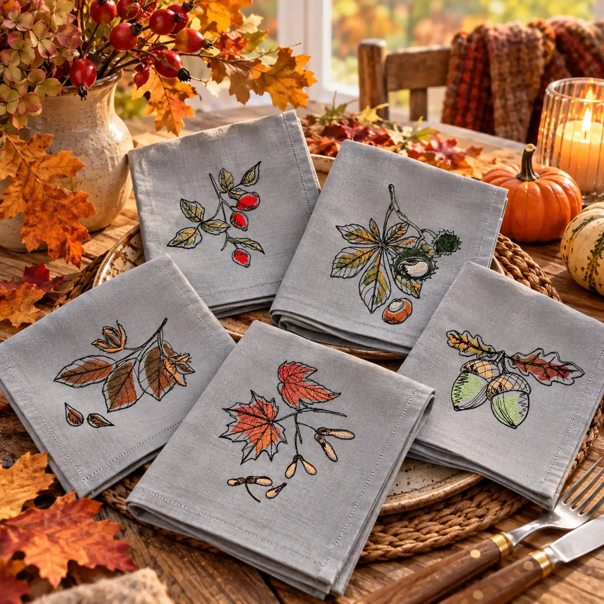 Stickdatei-Set Herbstfrüchte – 10x10 & 13x18 cm