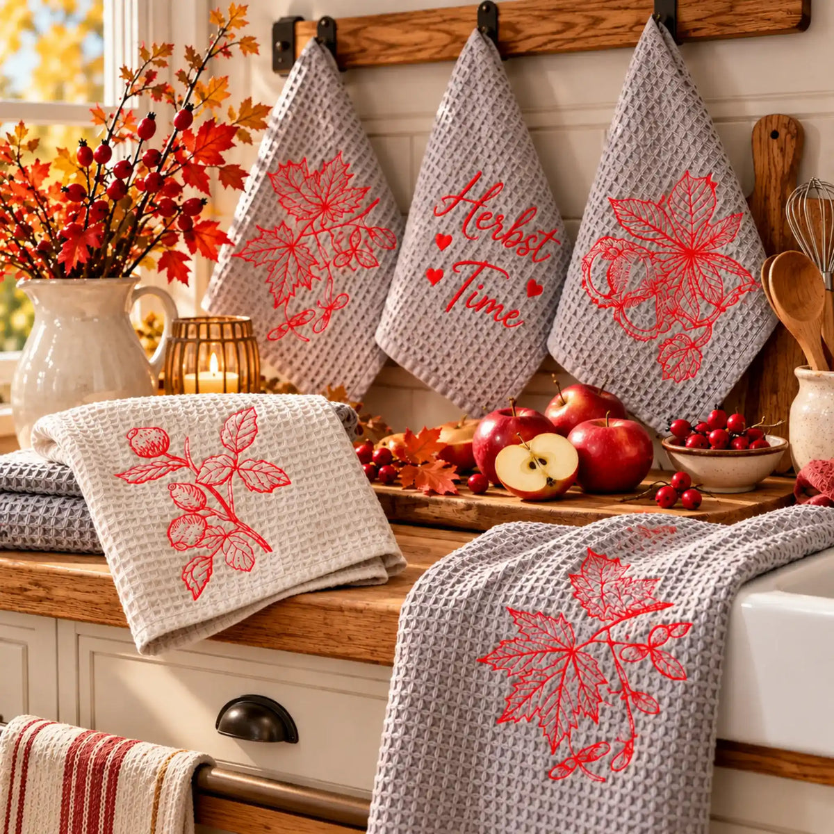 Stickdatei-Set Herbstfrüchte – 10x10 & 13x18 cm