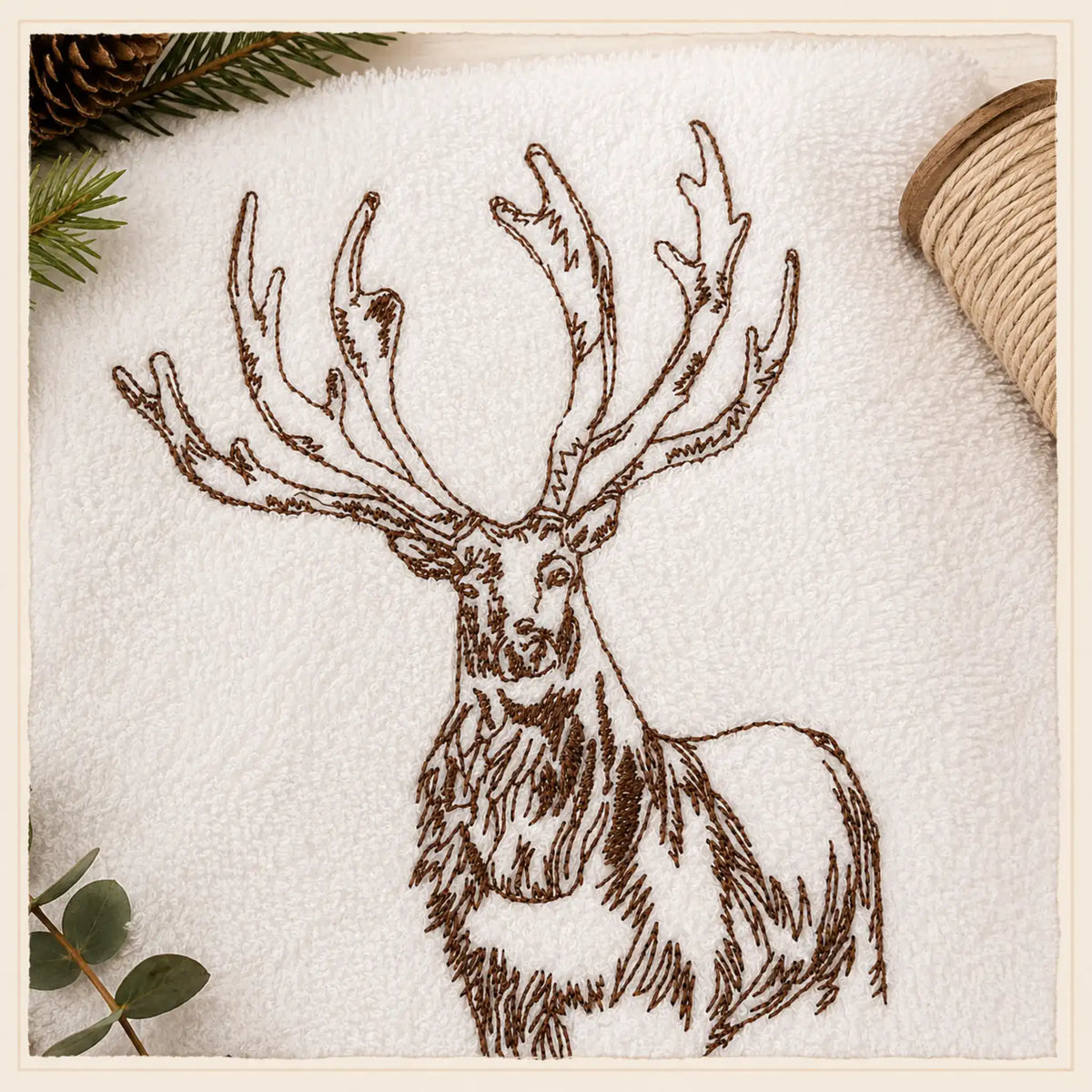 Stickdatei Hirsch Scribble