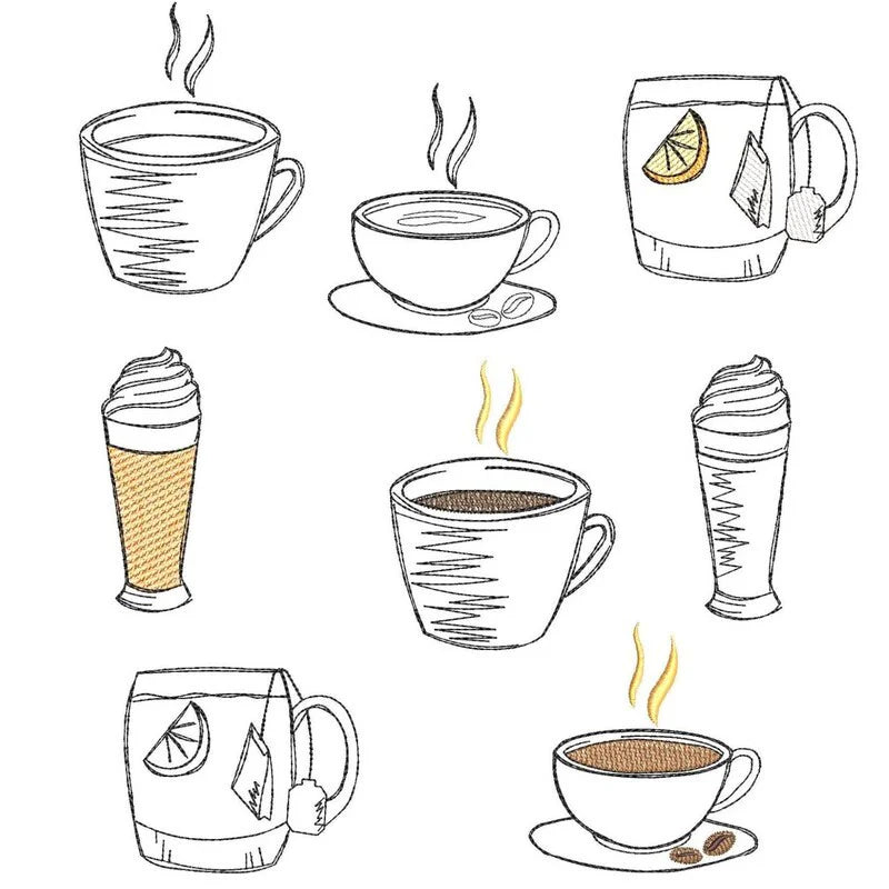 Stickdatei Kaffeezeit