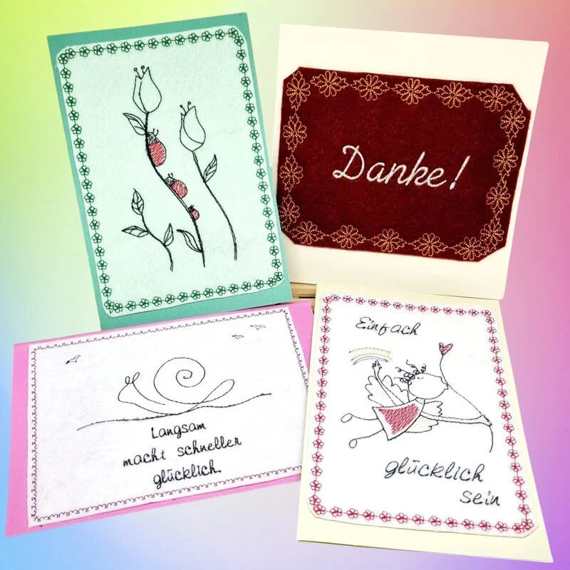 Stickdatei Kartendesigns Bundle alle Anlässe