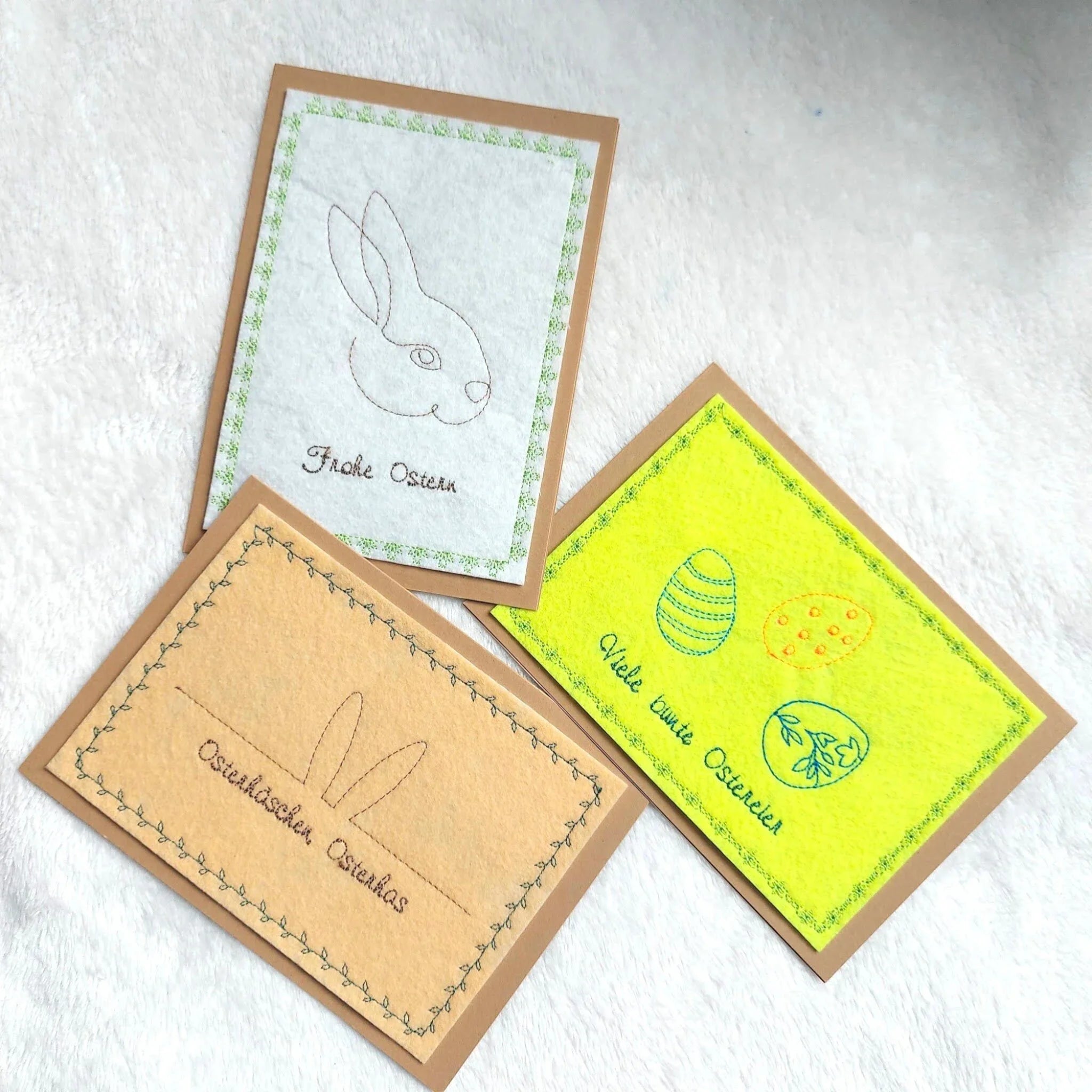 Stickdatei Kartendesigns Ostern