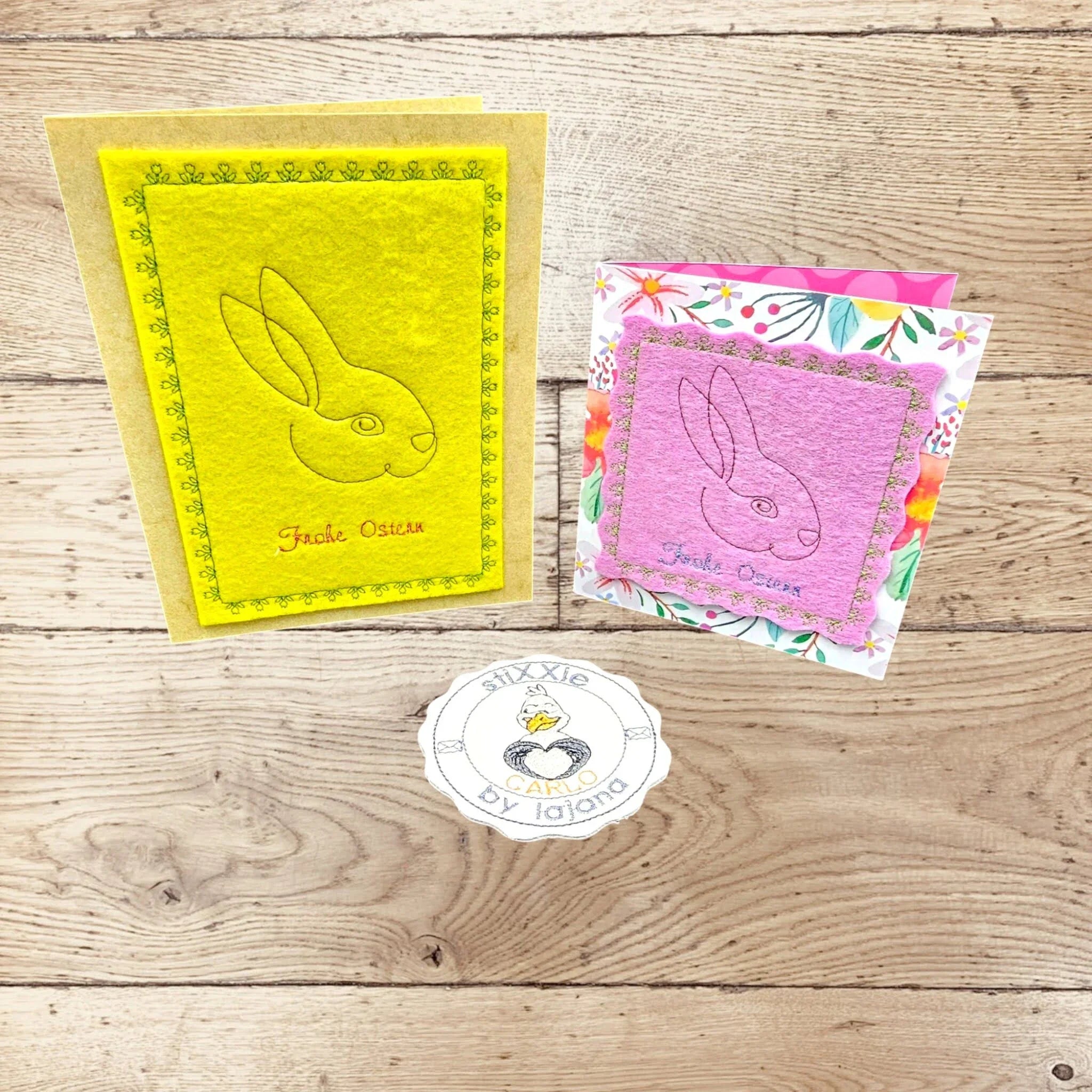 Stickdatei Kartendesigns Ostern