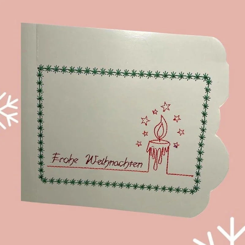 Stickdatei Kartendesigns Weihnachten