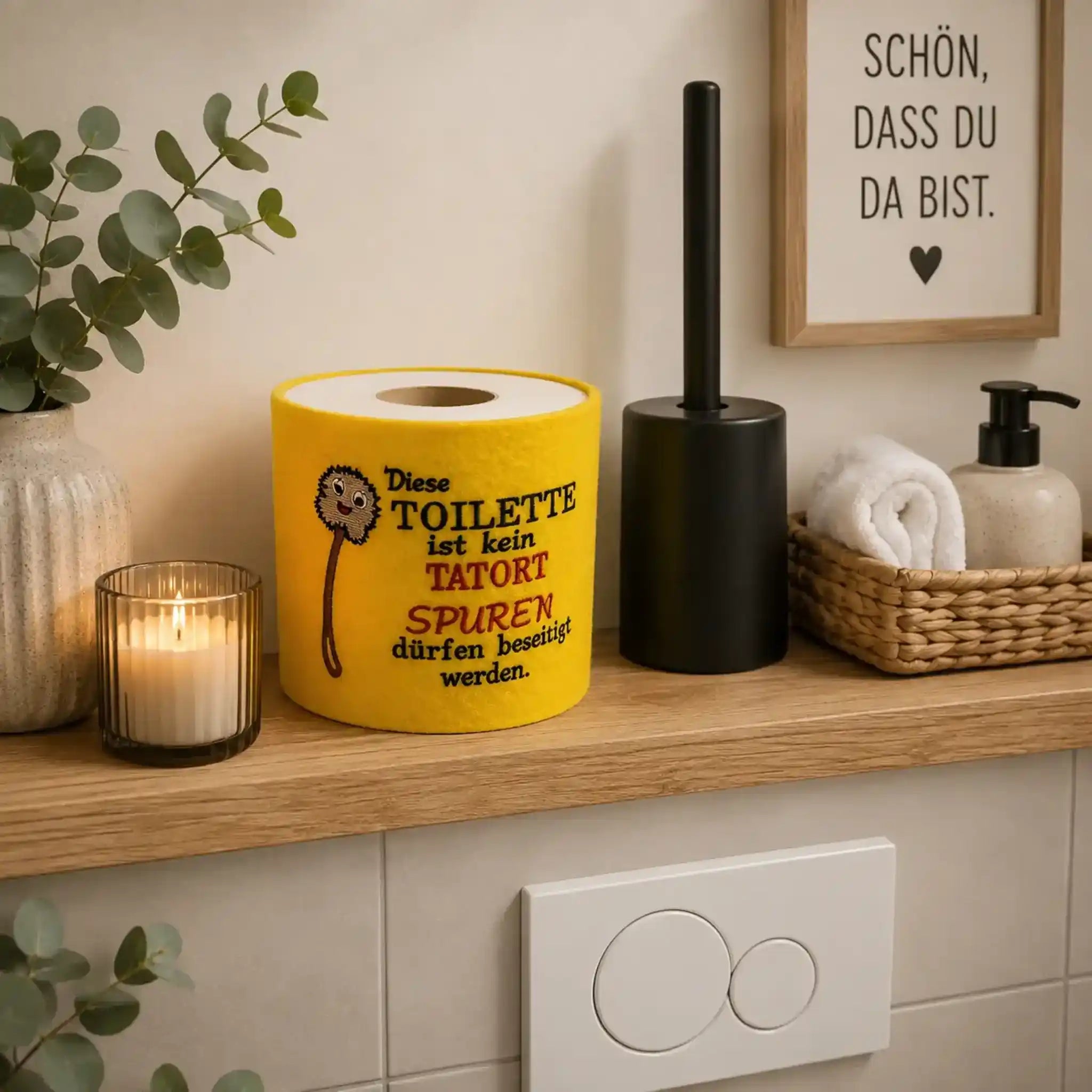 Stickdatei Sprüche für Klorollen-Verstecker
