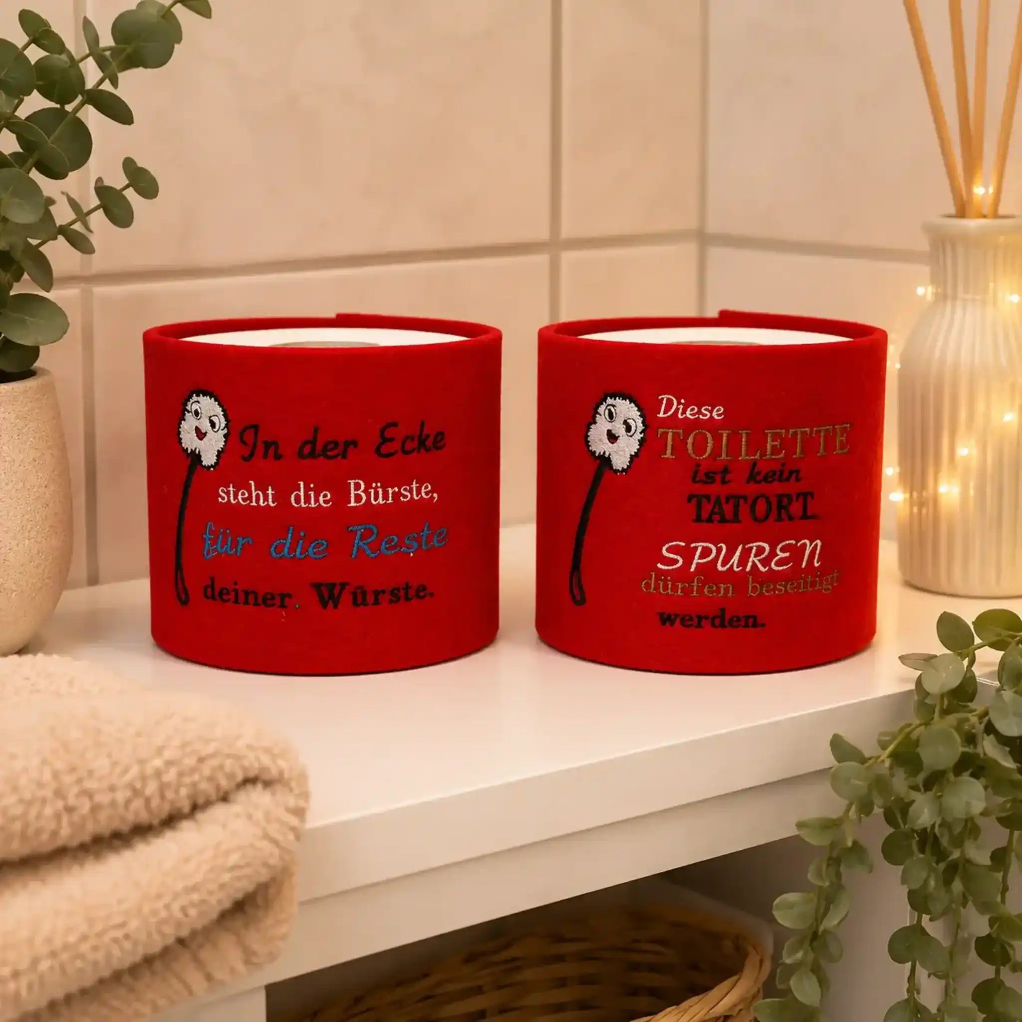 Stickdatei Sprüche für Klorollen-Verstecker