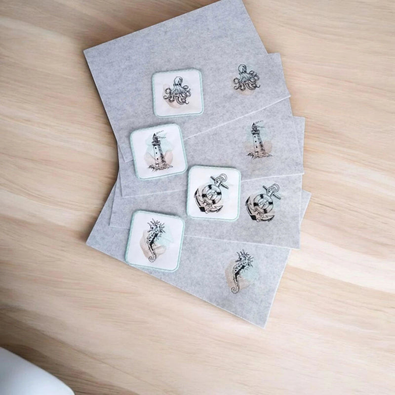 Stickdatei Maritim Vintage Paket 7 Dekore