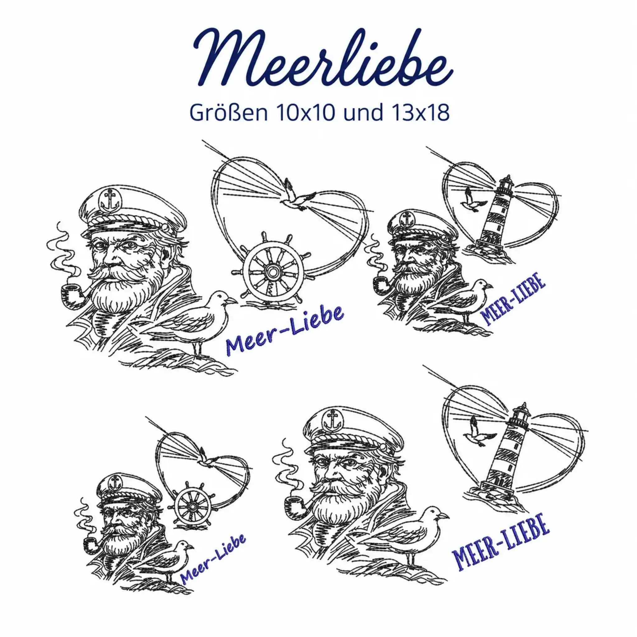 Stickdatei Meer-Liebe
