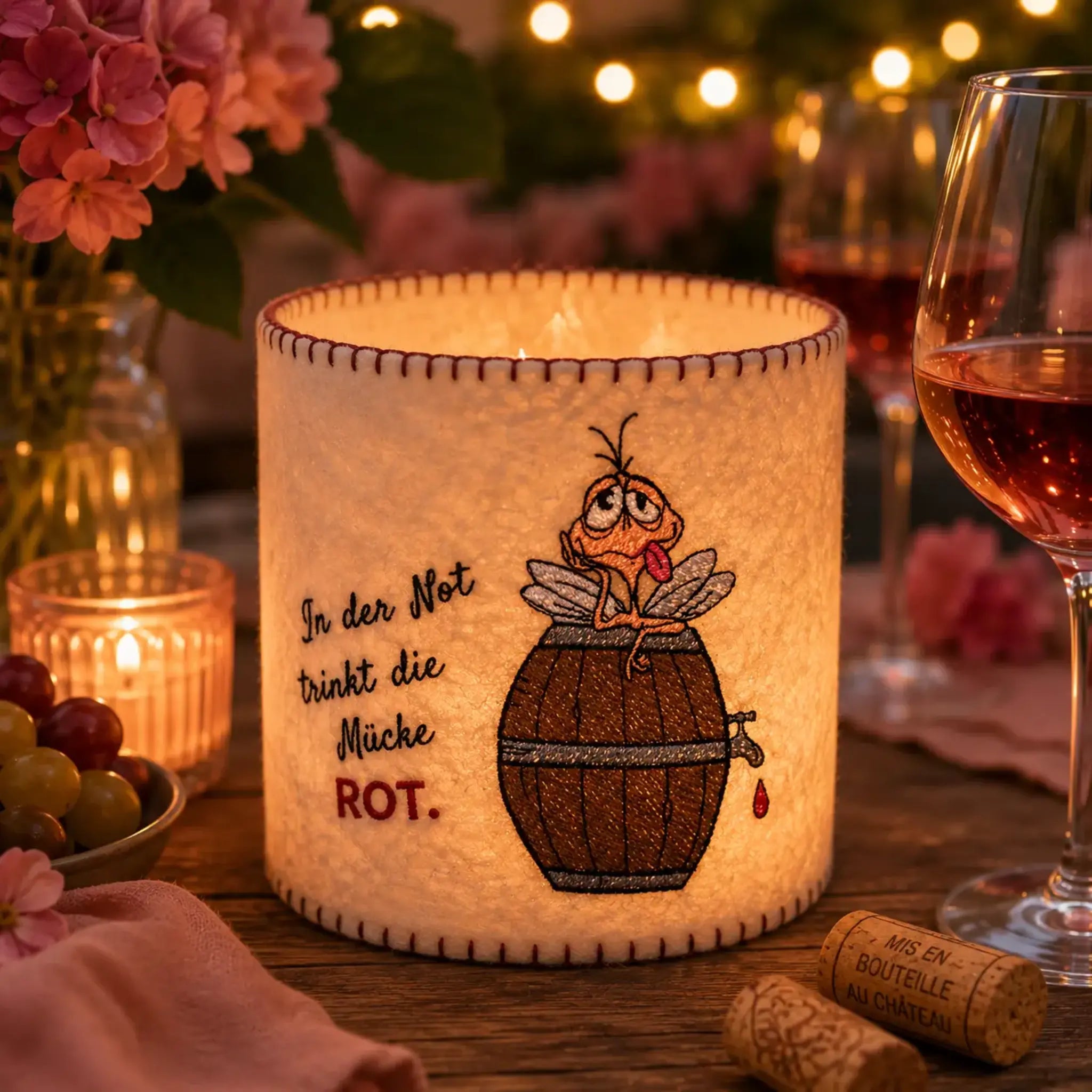 Stickdatei Mücke Mosquito mit Sprüchen