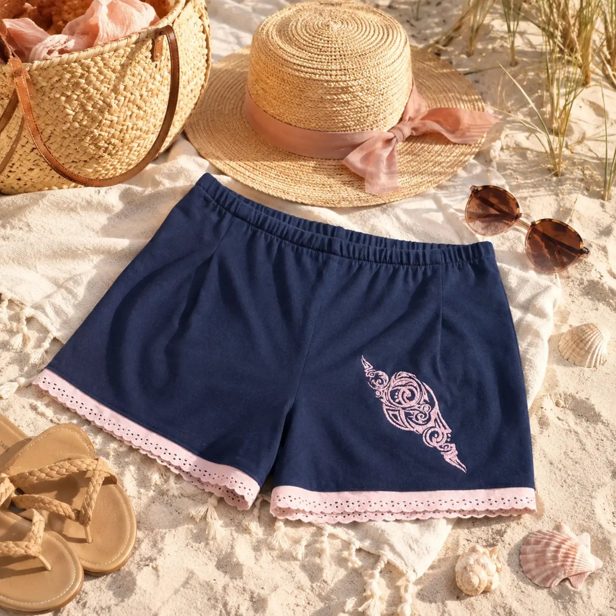 Stickdatei Muschel Tribal – 3 Größen für Sommer & Meer | stiXXie