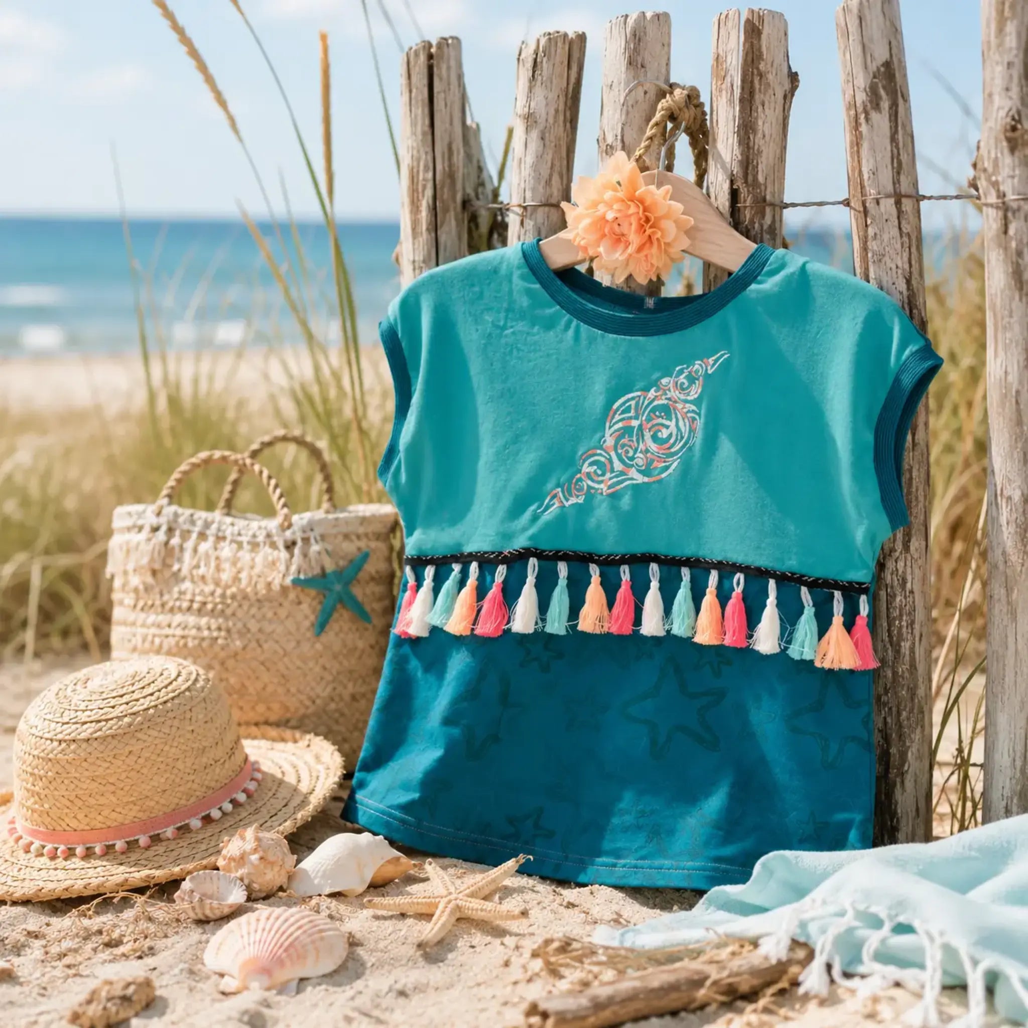 Stickdatei Muschel Tribal – 3 Größen für Sommer & Meer | stiXXie
